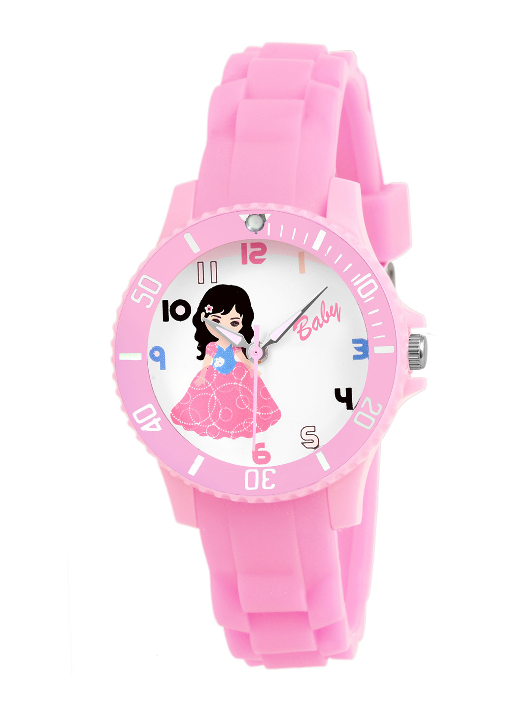 

Kool Kidz Unisex Kids Pink Brass Printed Dial & Pink Straps Analogue Watch