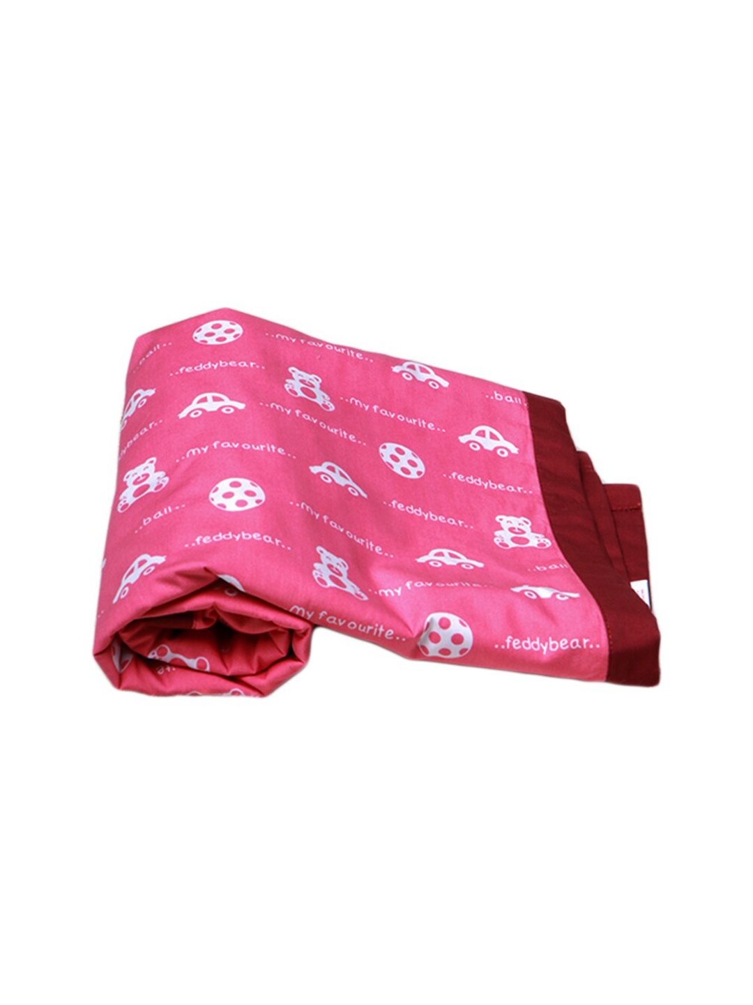 

Enfance Pink & White Cartoon Characters Mild Winter 300 GSM Single Bed Dohar