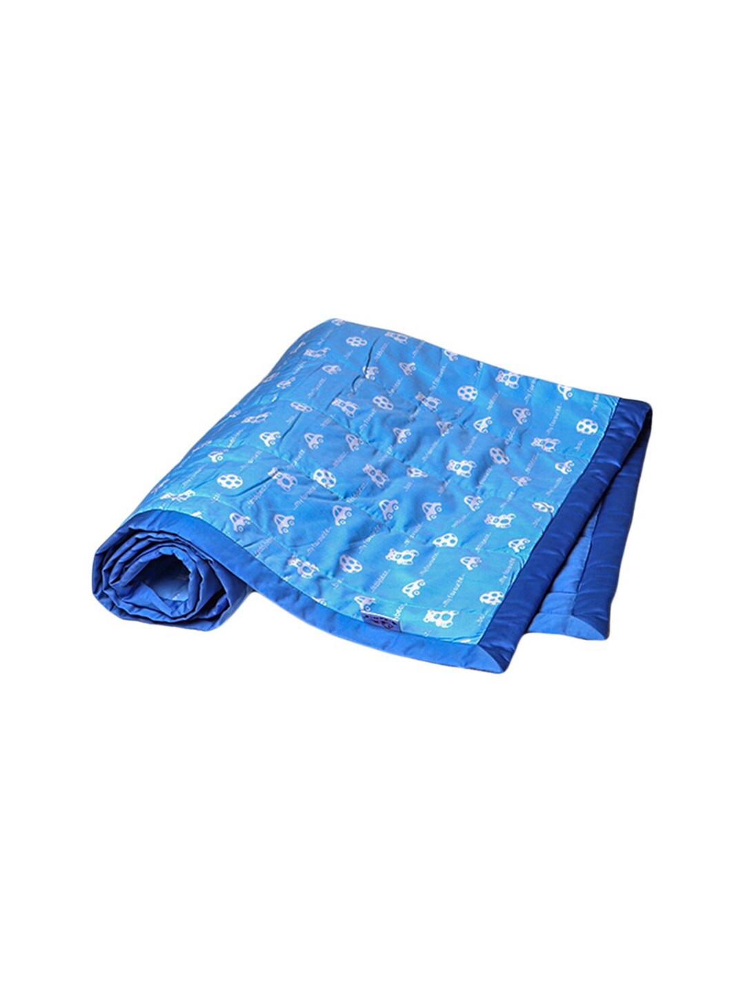 

Enfance Kids Blue & White Printed Mild Winter 300 GSM Single Bed Quilt