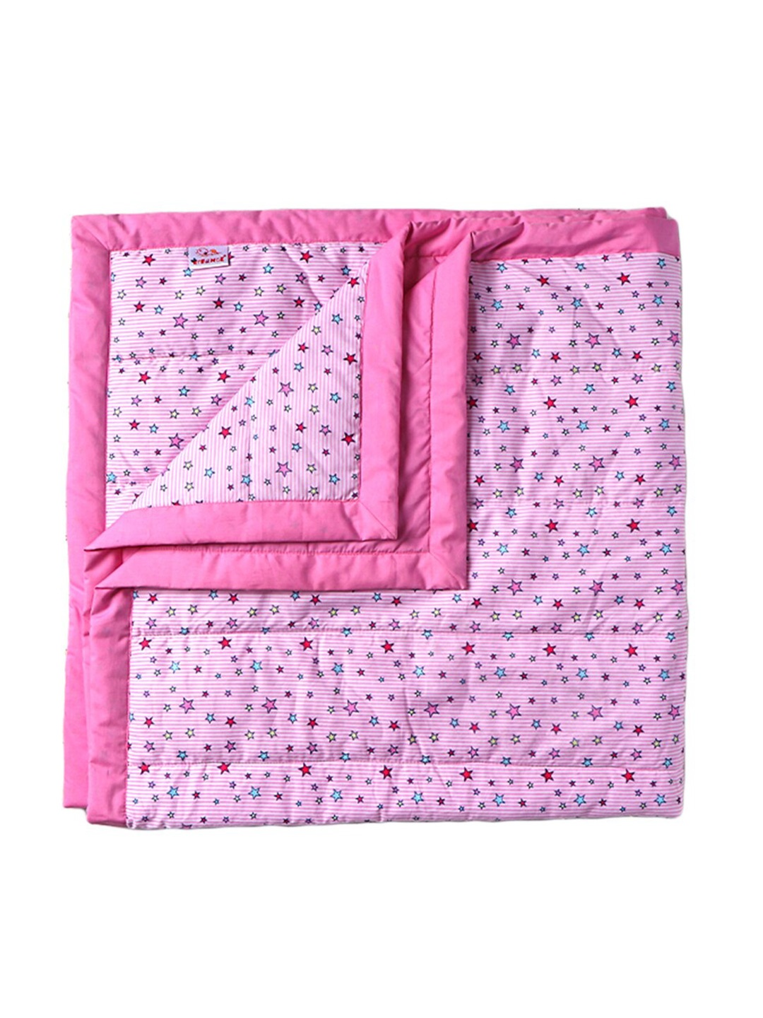 

Enfance Pink & Blue Geometric Mild Winter 300 GSM Single Bed Quilt