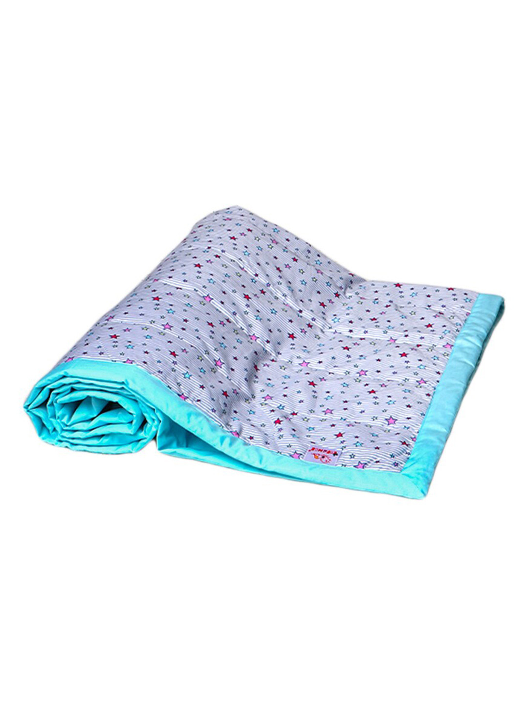 

Enfance Grey & Blue Geometric Mild Winter 300 GSM Single Bed Quilt