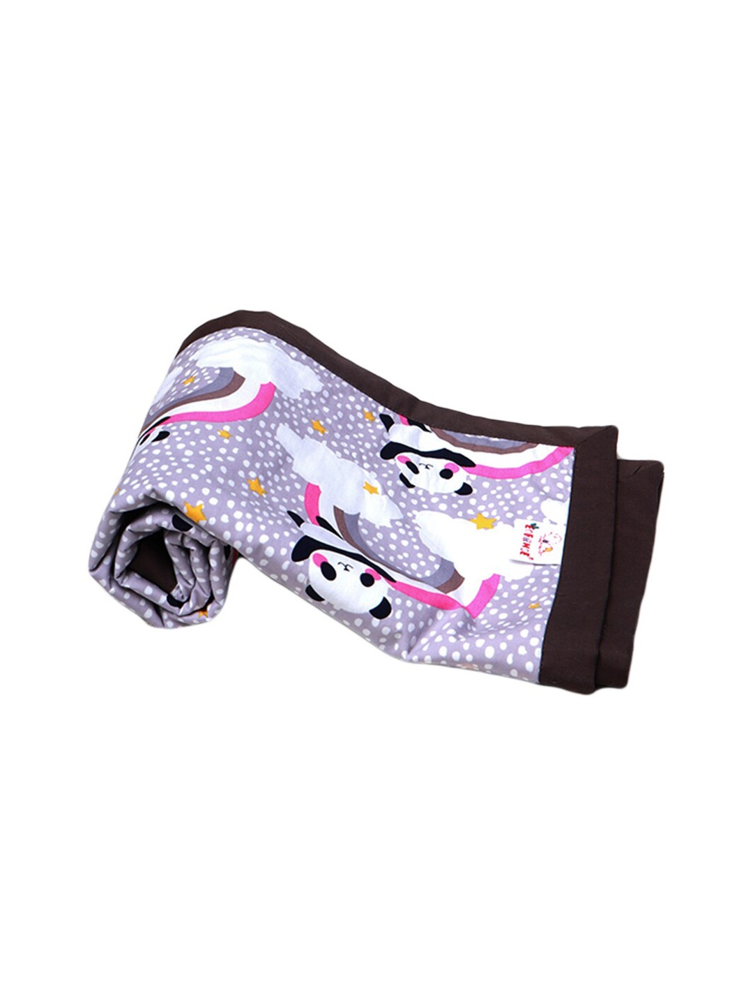 

Enfance Grey & White Cartoon Characters Mild Winter 300 GSM Single Bed Dohar