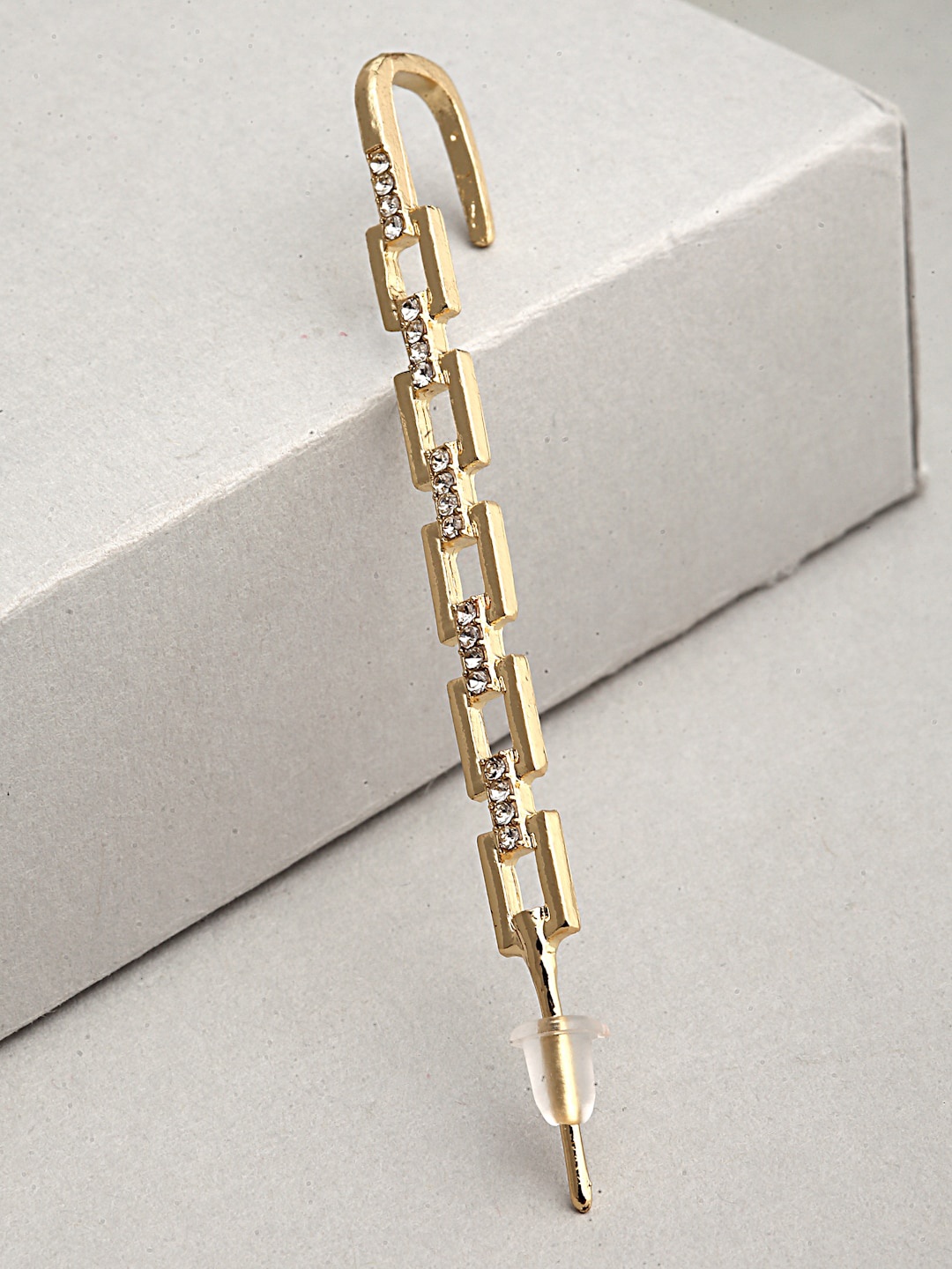 

Ferosh Gold-Toned Contemporary Drop Earrings