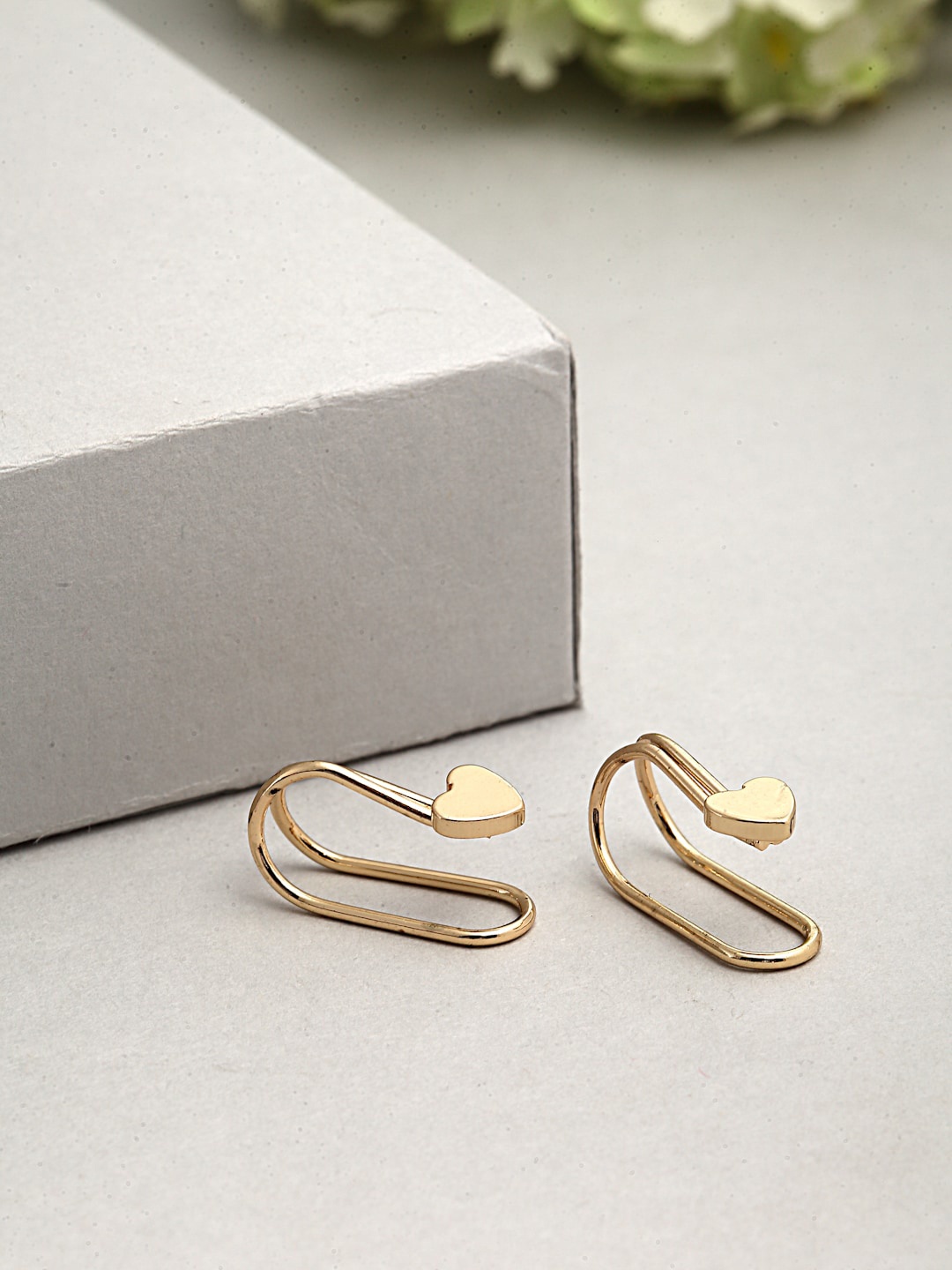 

Ferosh Gold-Toned Contemporary Ear Cuff Earrings