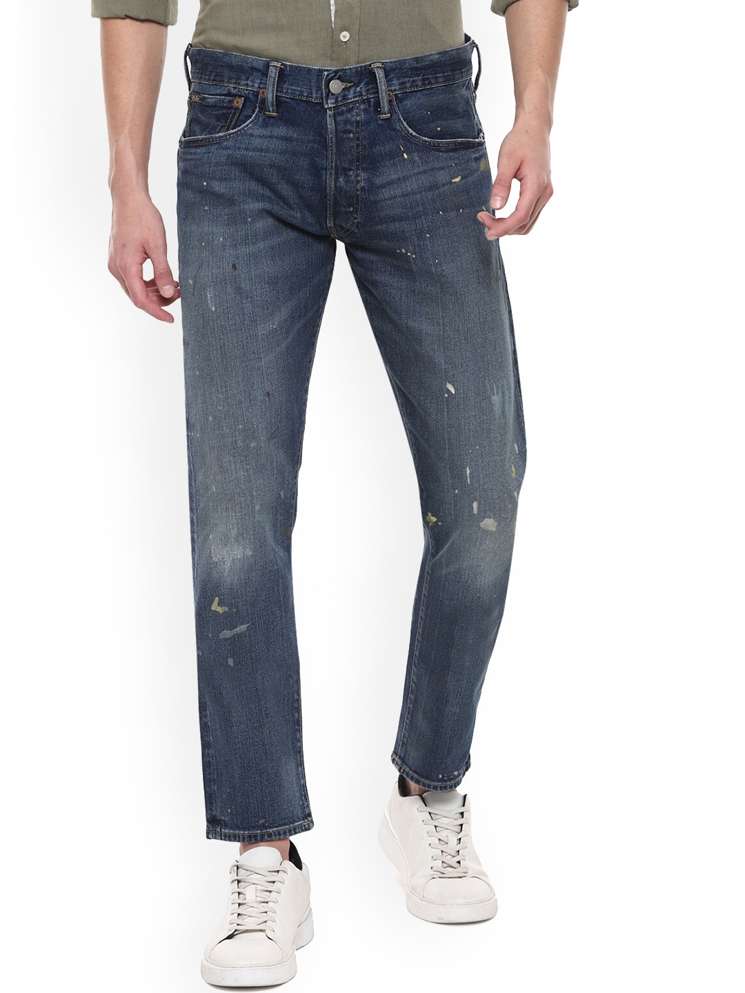 

Polo Ralph Lauren Men Blue Mildly Distressed Light Fade Jeans