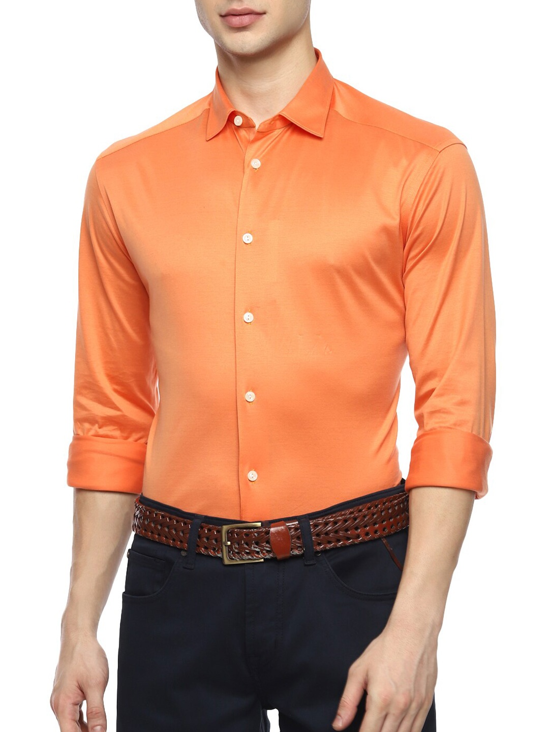 

Eton Men Orange Casual Shirt