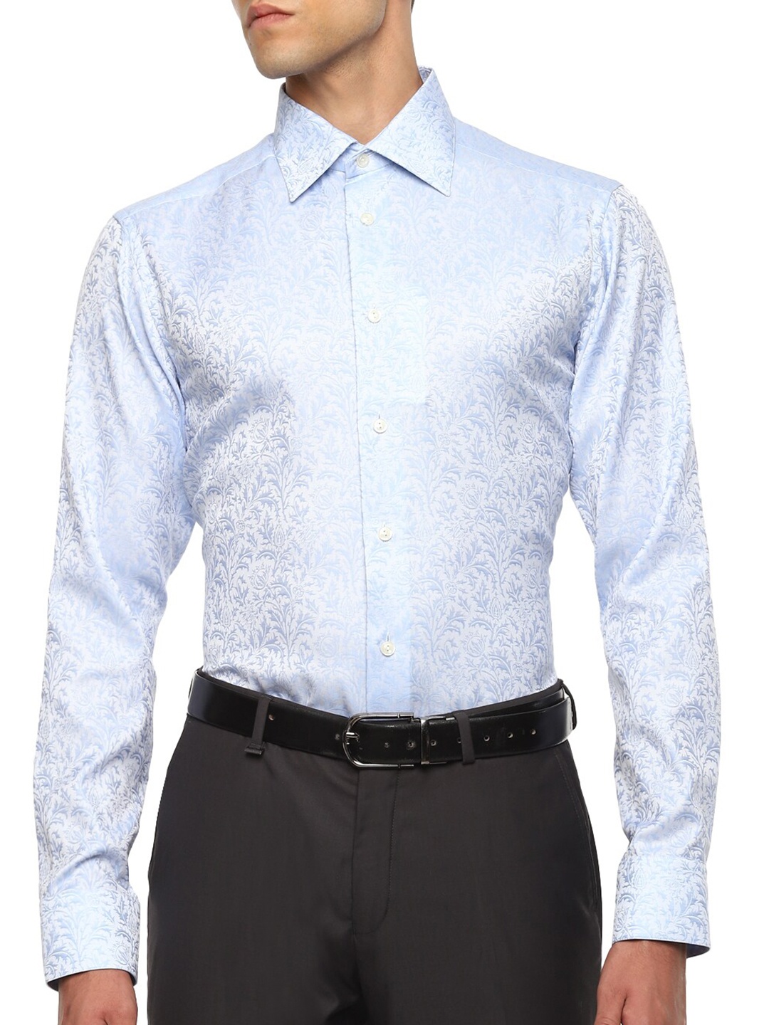 

Eton Men Blue Floral Printed Cotton Formal Shirt