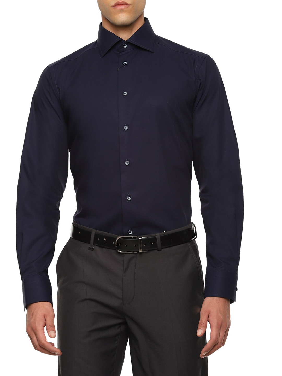 

Eton Men Navy Blue Formal Shirt