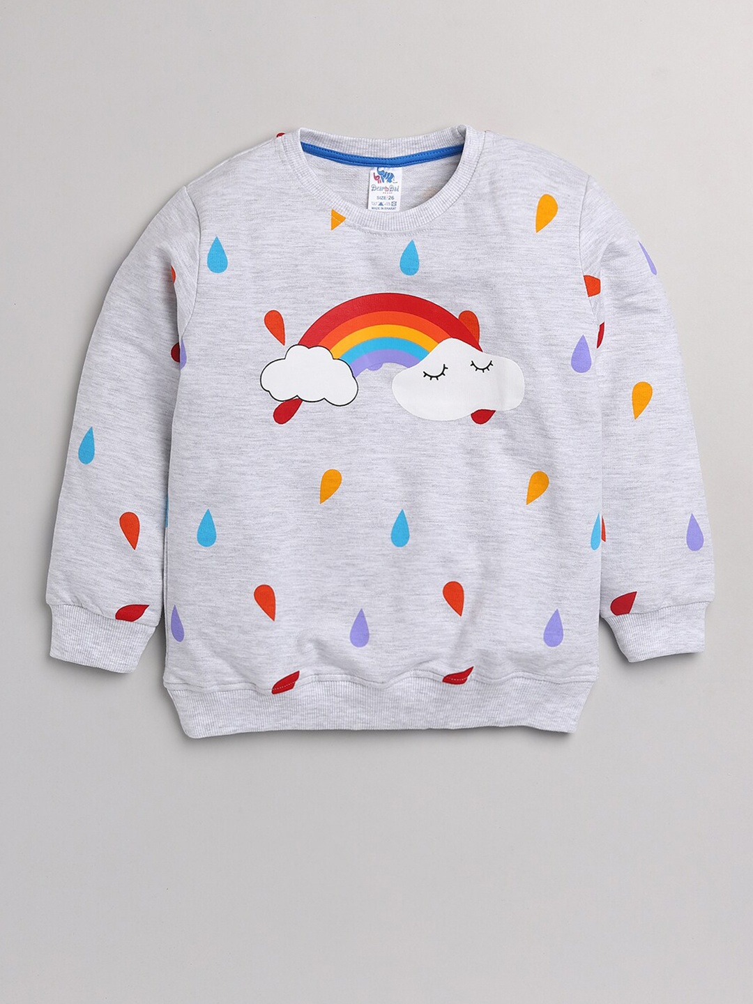 

Dear to Dad Girls Grey Cotton Printed Sweatshirt