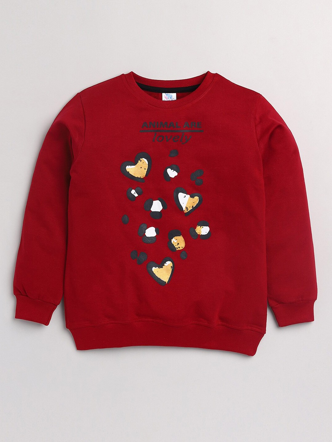 

Dear to Dad Girls Maroon Printed Sweatshirt