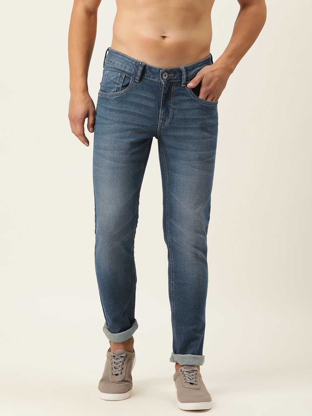 

Flying Machine Men Blue Jackson Skinny Fit Low-Rise Light Fade Stretchable Jeans