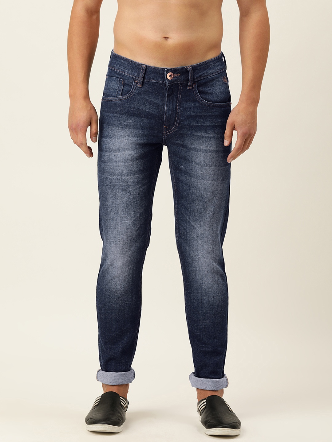 

Flying Machine Men Blue Jackson Slim Fit Low-Rise Heavy Fade Stretchable Jeans