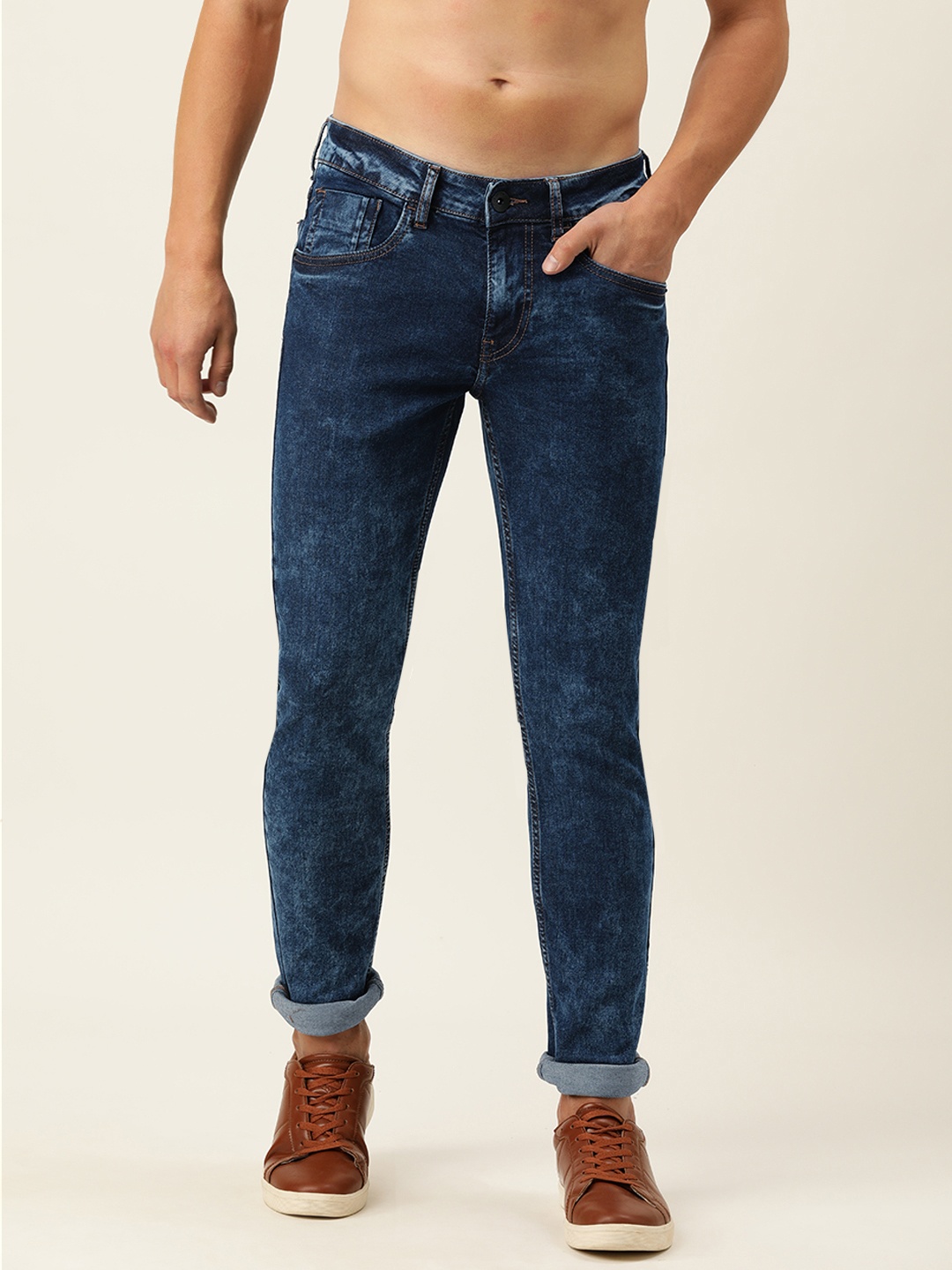 

Flying Machine Men Blue Jackson Slim Fit Low-Rise Light Fade Stretchable Jeans