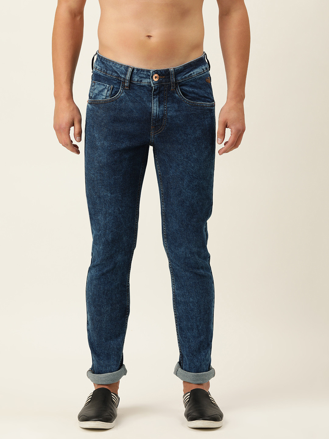 

Flying Machine Men Blue Jackson Skinny Fit Low-Rise Light Fade Jeans