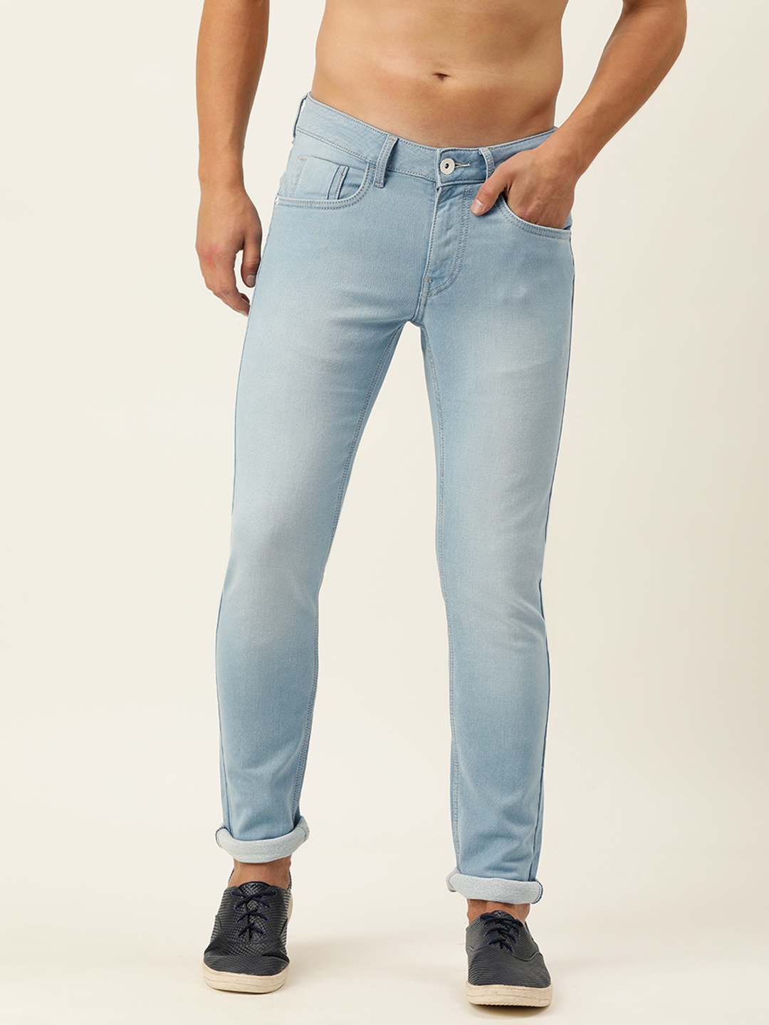 

Flying Machine Men Light Blue Jackson Skinny Fit Low-Rise Stretchable Jeans