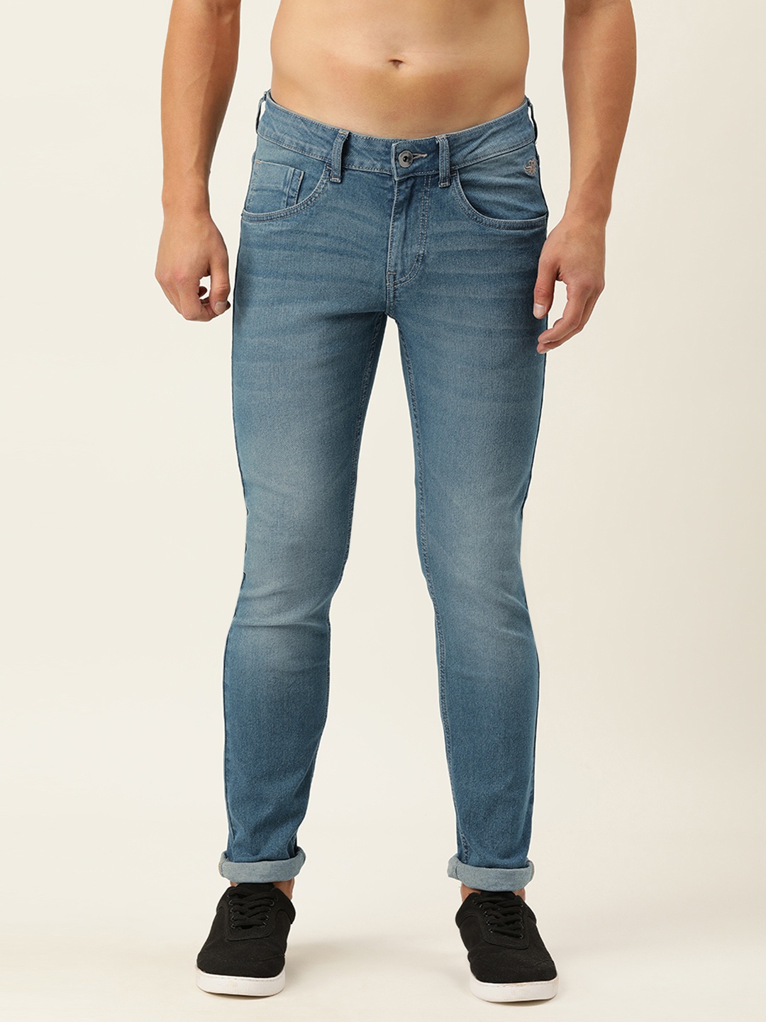 

Flying Machine Men Blue Jackson Slim Fit Low-Rise Heavy Fade Stretchable Jeans