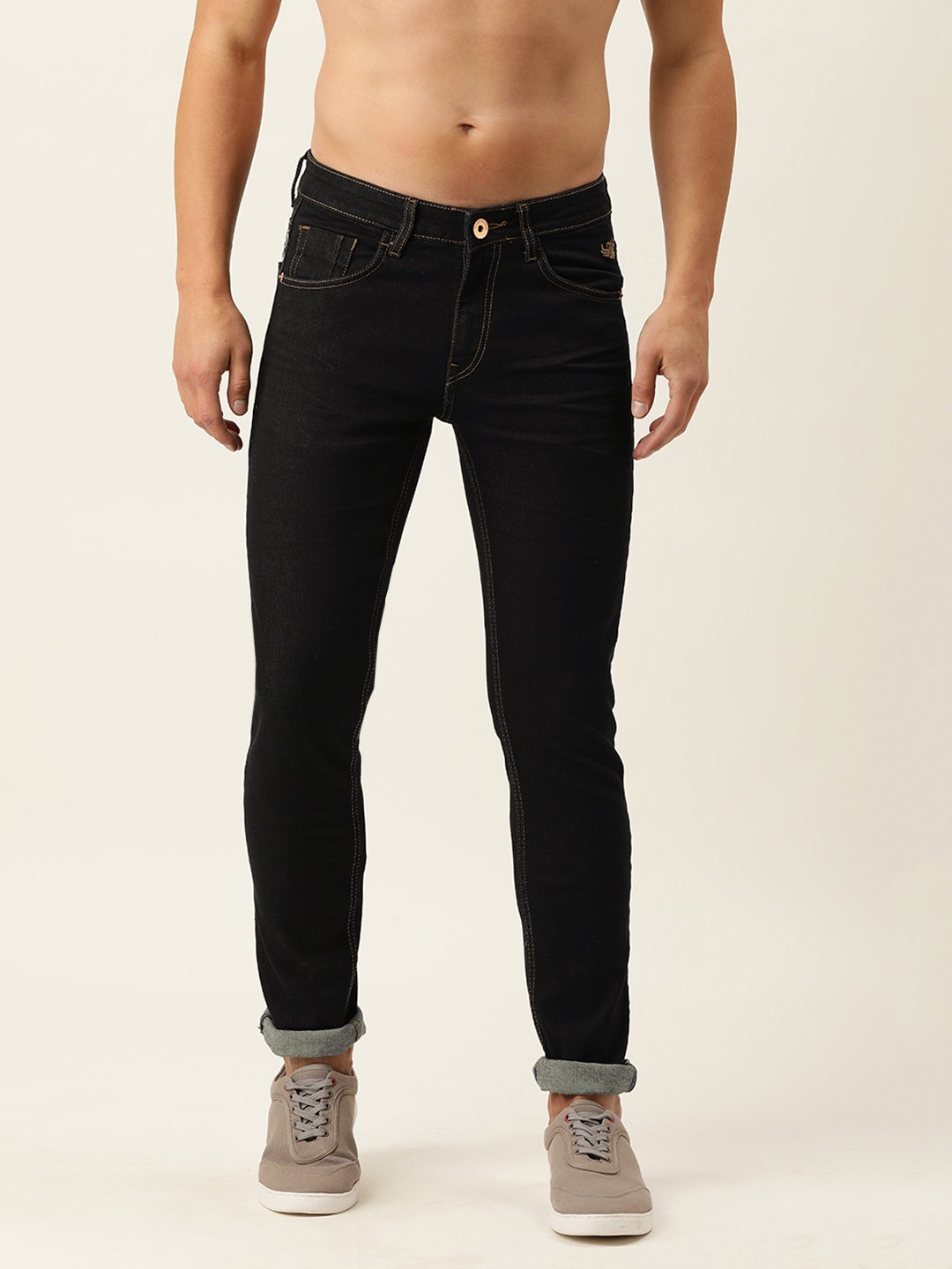 

Flying Machine Men Navy Blue Jackson Skinny Fit Low-Rise Jeans