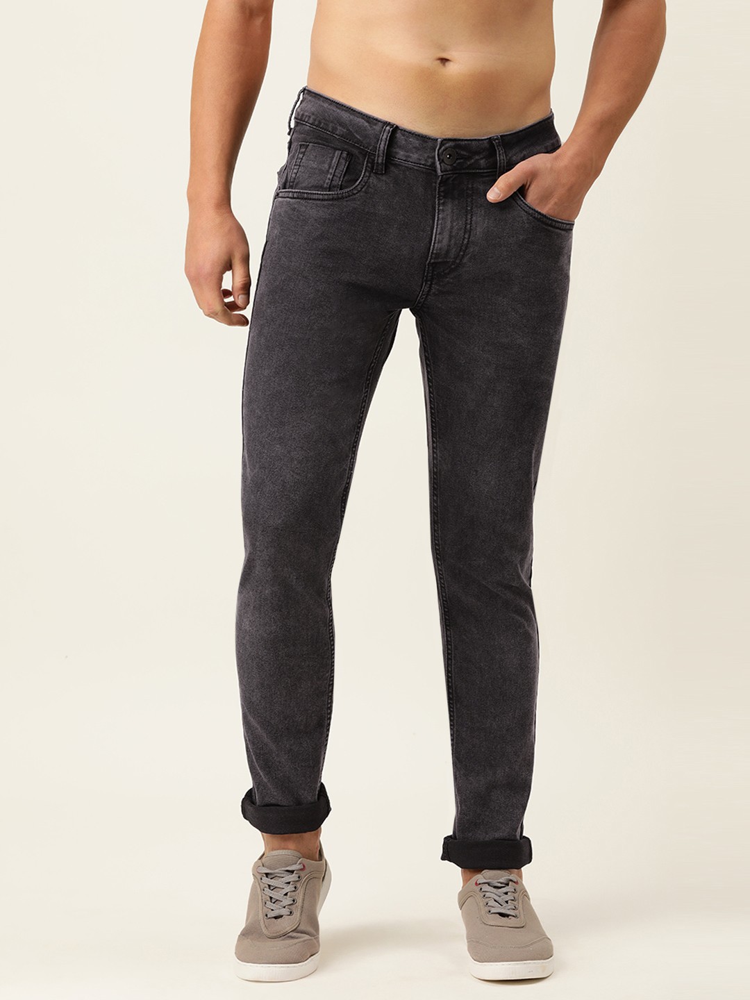 

Flying Machine Men Black Jackson Slim Fit Low-Rise Light Fade Stretchable Jeans