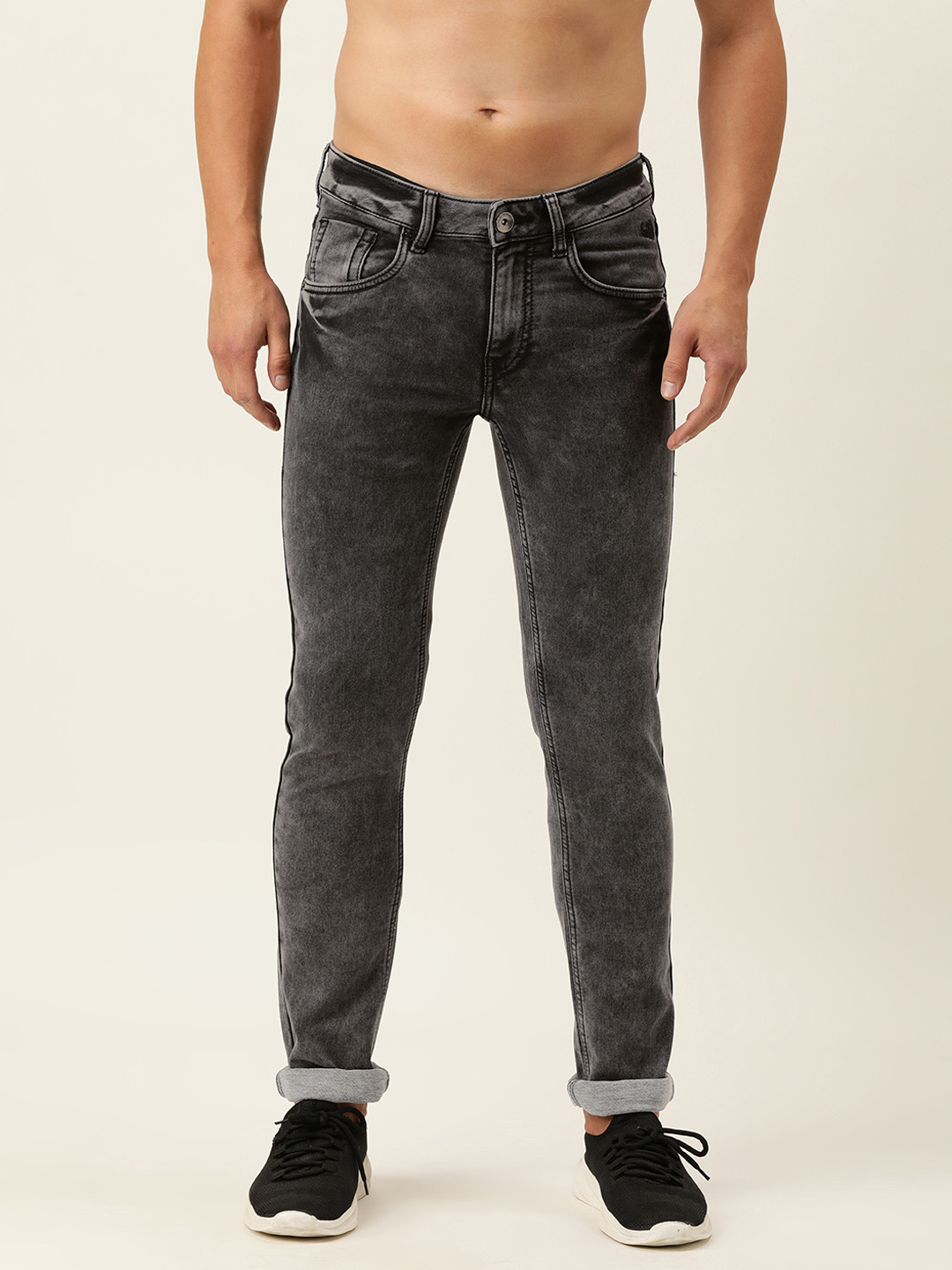 

Flying Machine Men Black Jackson Slim Fit Low-Rise Stretchable Jeans