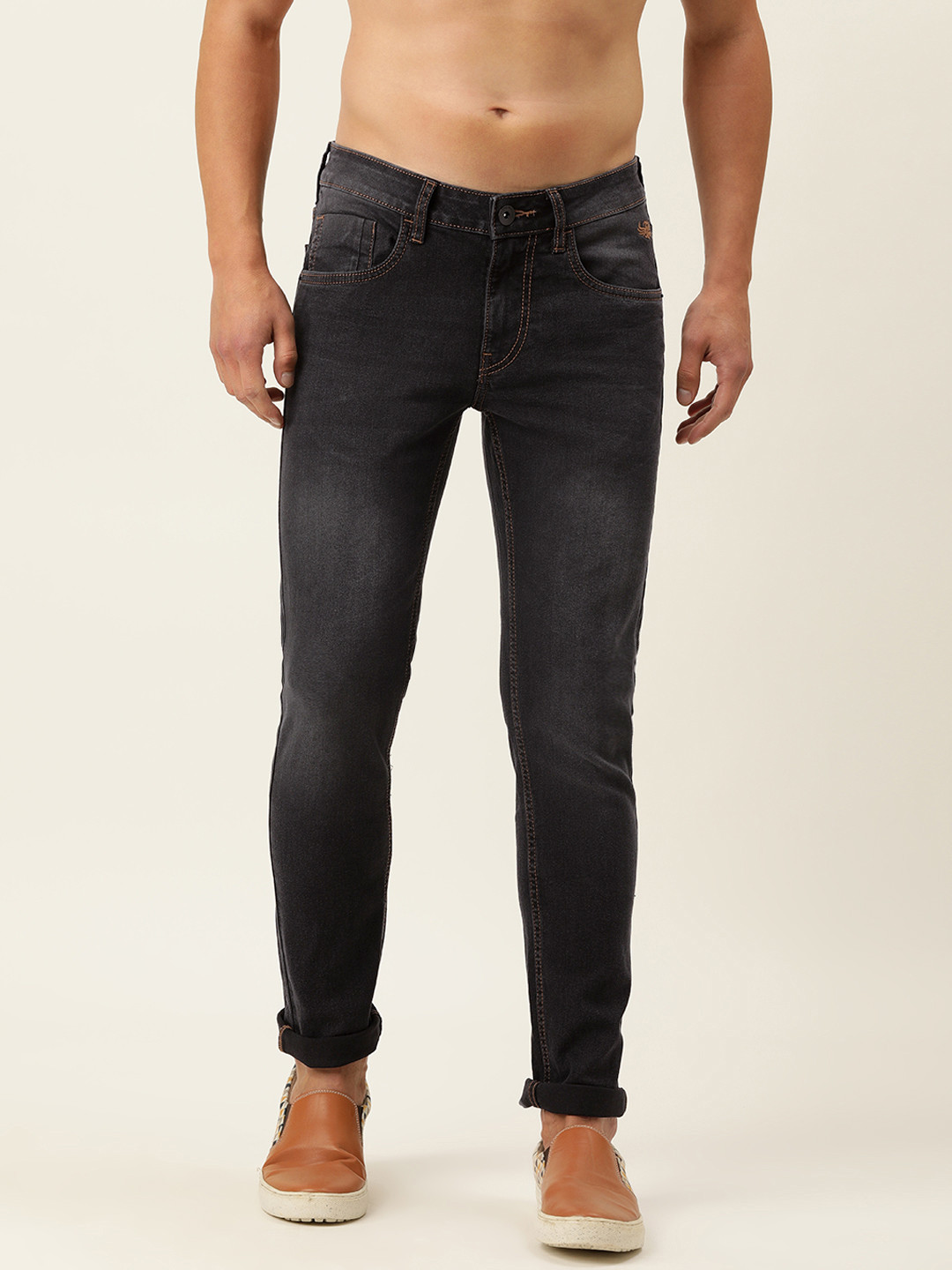 

Flying Machine Men Black Jackson Slim Fit Low-Rise Stretchable Jeans