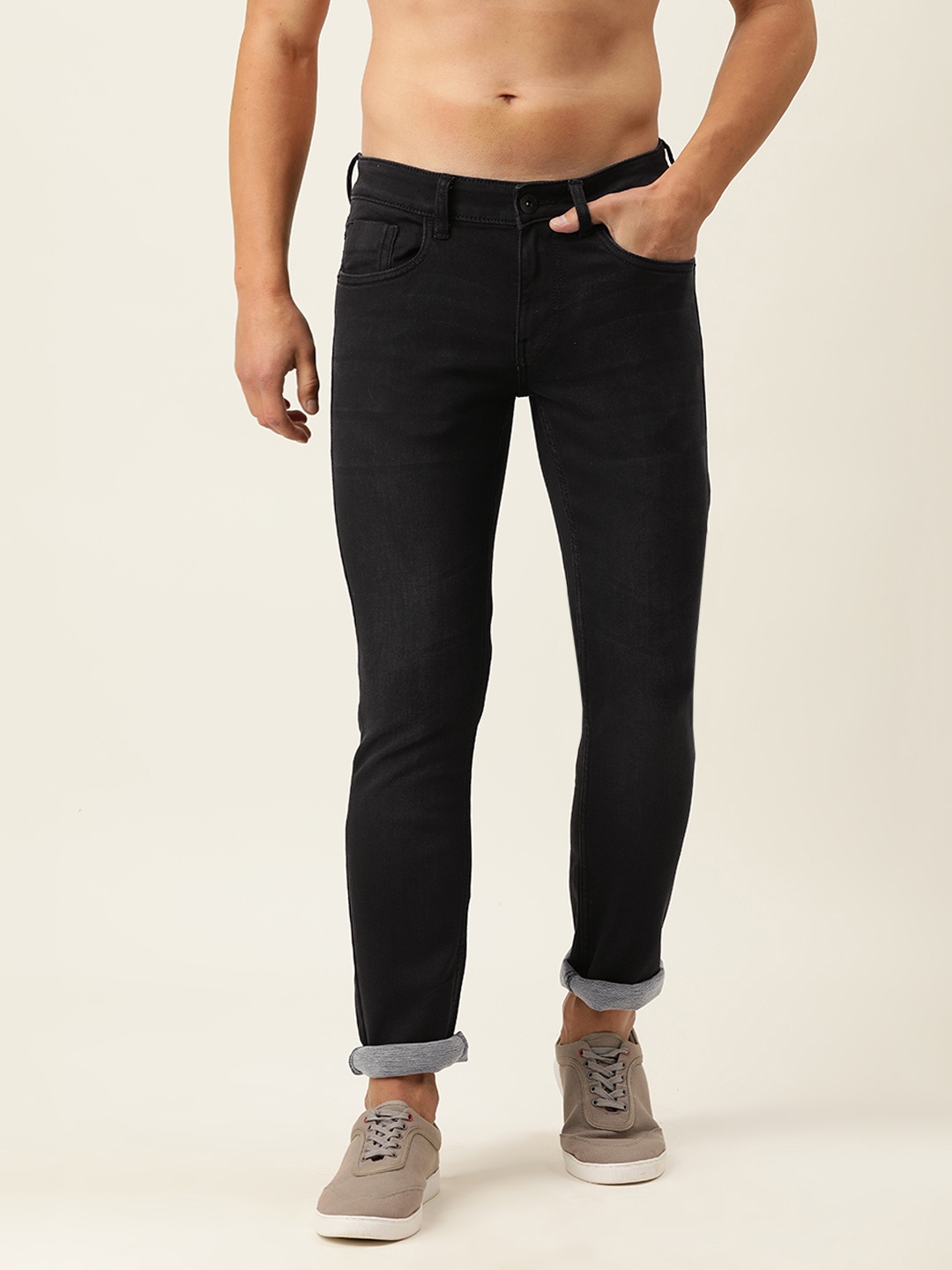 

Flying Machine Men Black Jackson Skinny Fit Low-Rise Stretchable Jeans