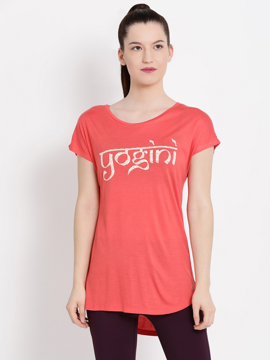 

Enamor Women Orange Typography Printed Outdoor T-shirt