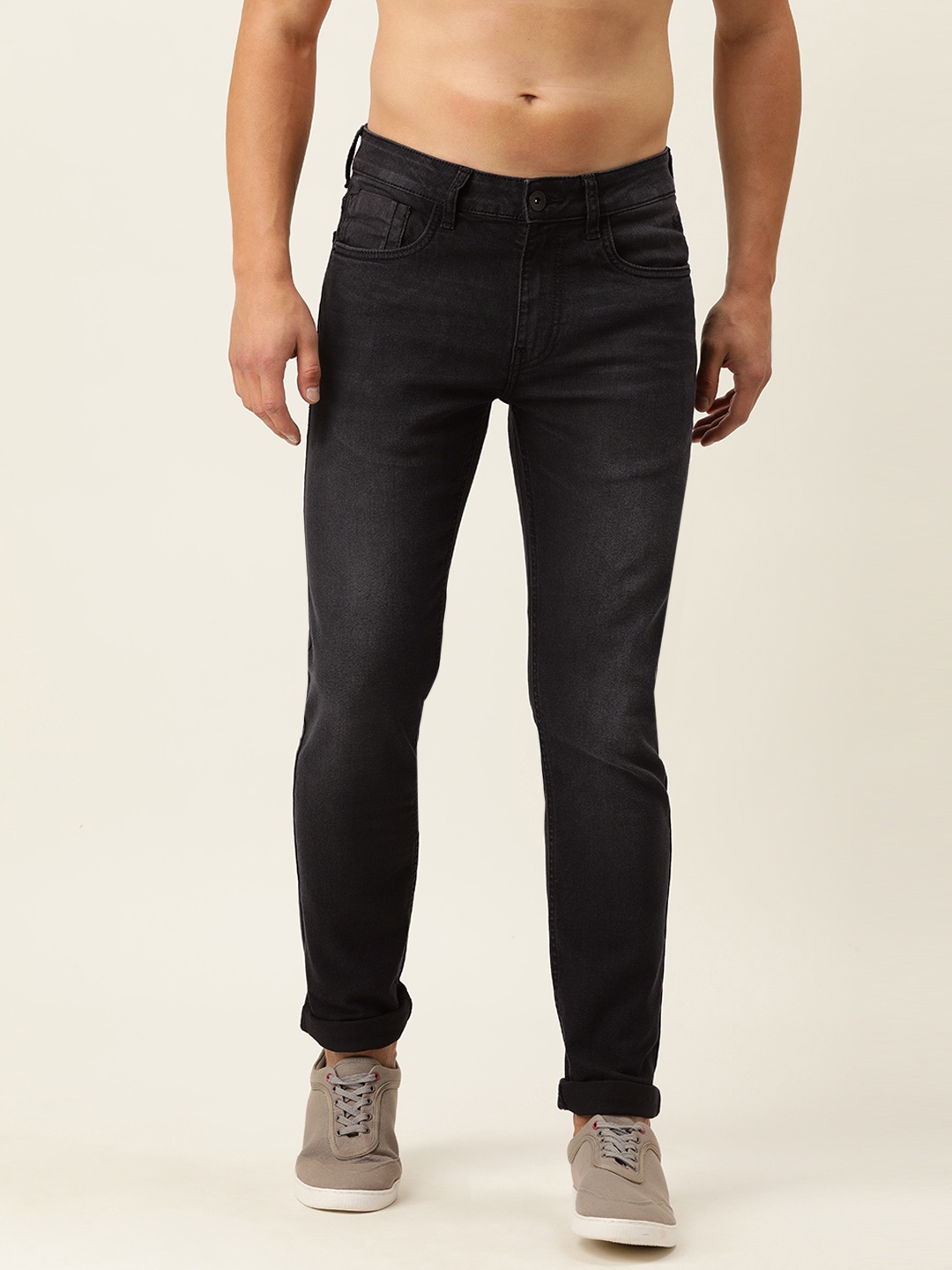 

Flying Machine Men Black Slim Tapered Micheal Fit Stretchable Jeans