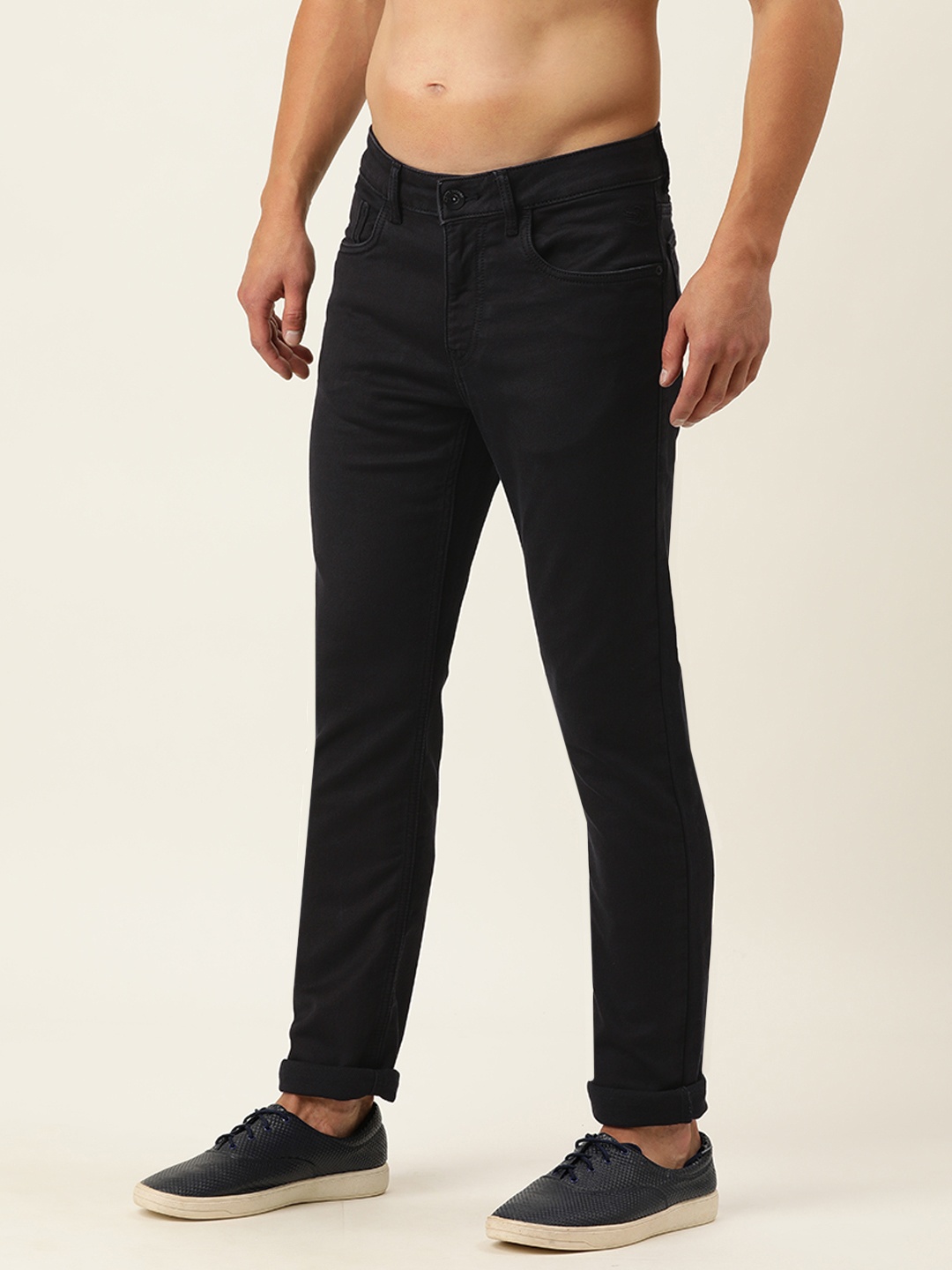 

Flying Machine Men Black Micheal Slim Fit Clean Look Stretchable Jeans