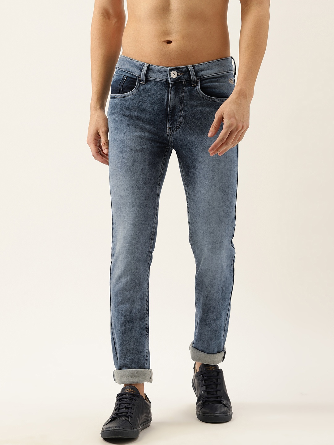 

Flying Machine Men Blue Jackson Slim Fit Heavy Fade Cotton Stretchable Jeans