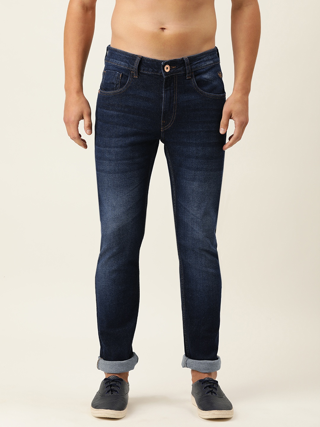 

Flying Machine Men Blue Jackson Slim Fit Mid-Rise Light Fade Stretchable Jeans