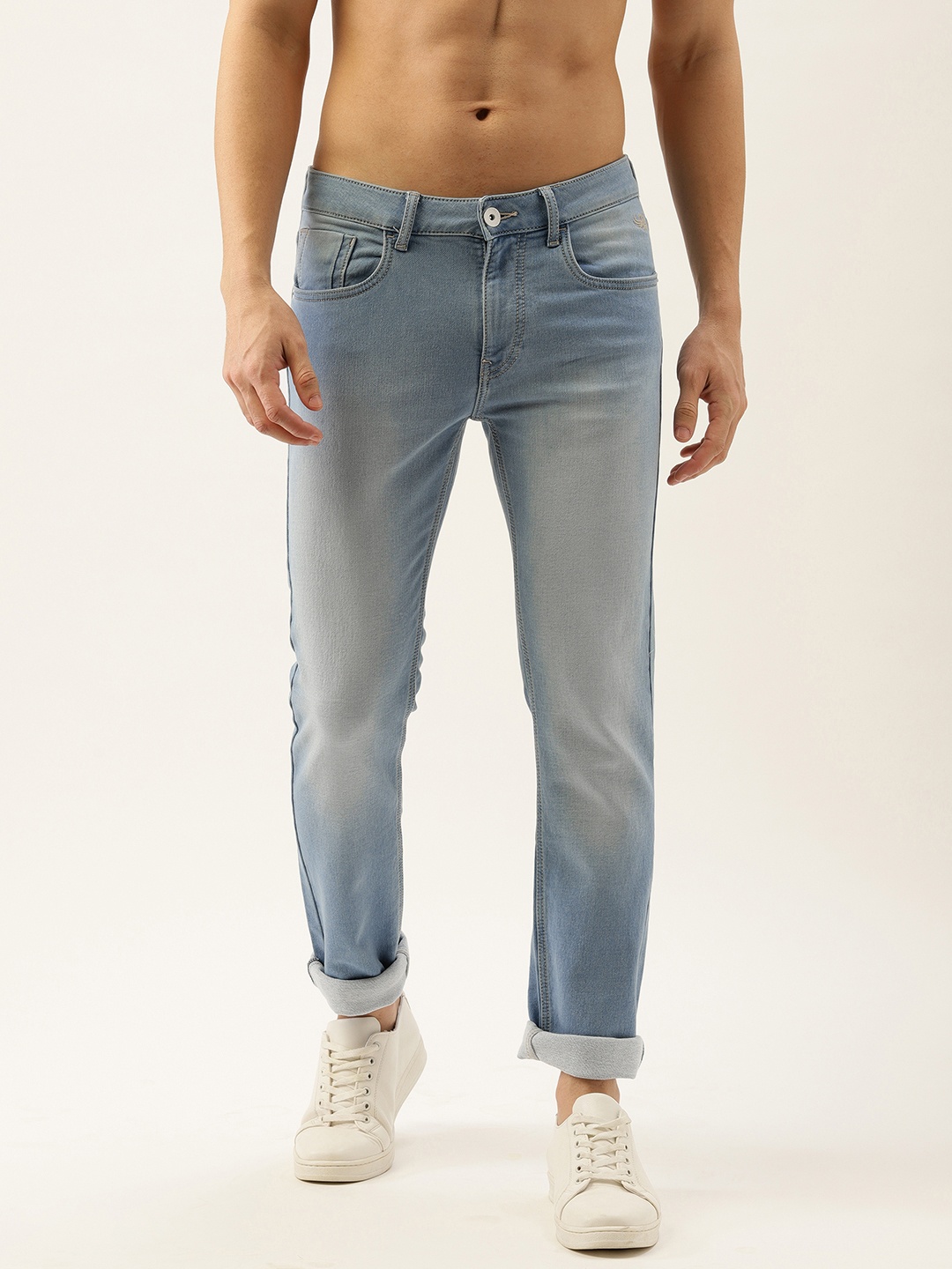 

Flying Machine Men Blue Michael Slim Tapered Fit Light Fade Stretchable Jeans