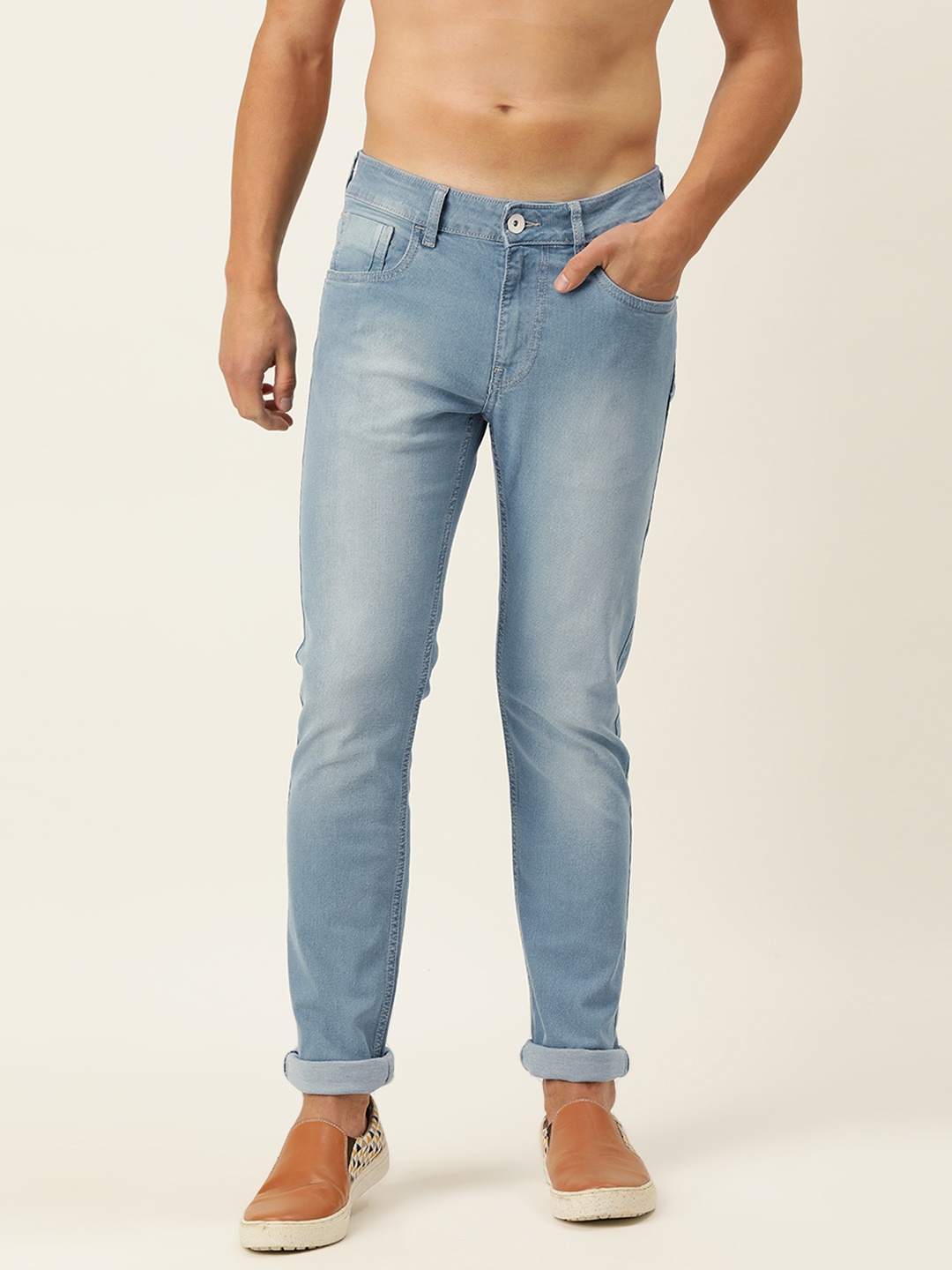 

Flying Machine Men Blue Slim Tapered Micheal Fit Heavy Fade Stretchable Jeans