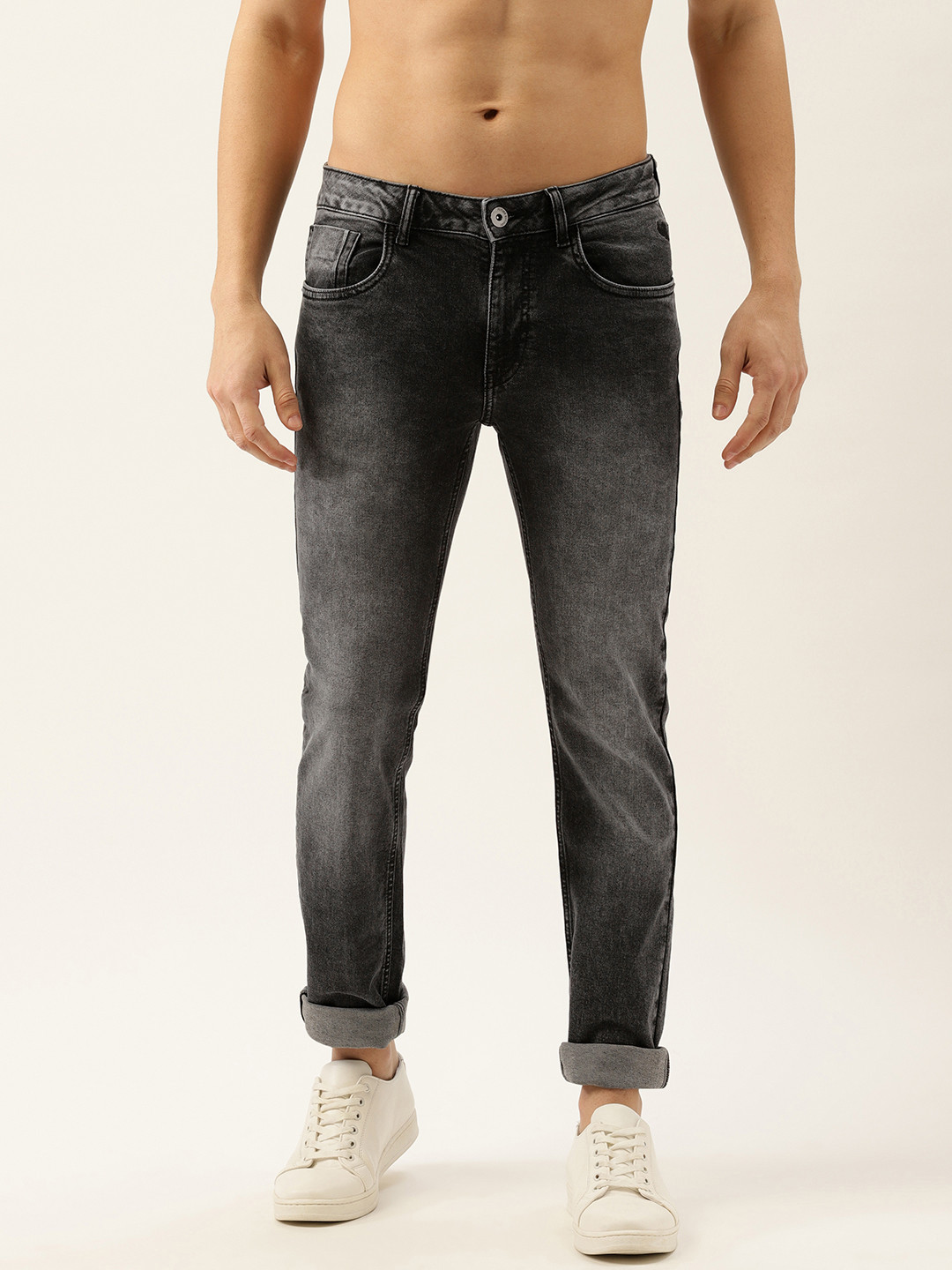 

Flying Machine Men Black Jackson Slim Fit Light Fade Stretchable Jeans