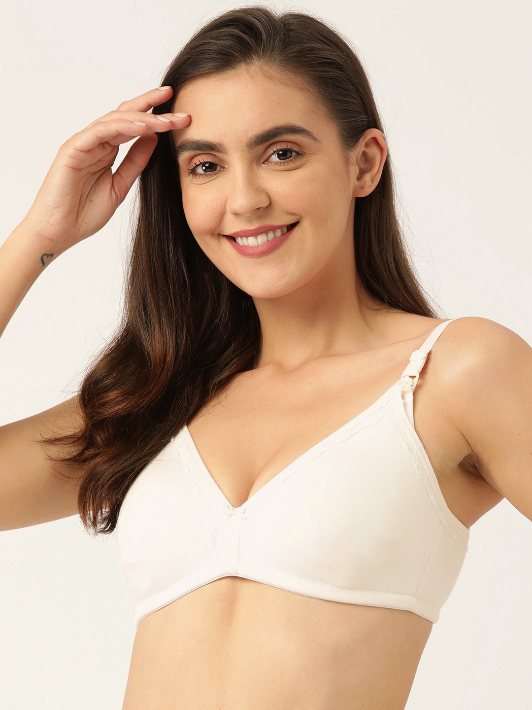 

Inner Sense Women White Solid Antimicrobial Maternity Bra
