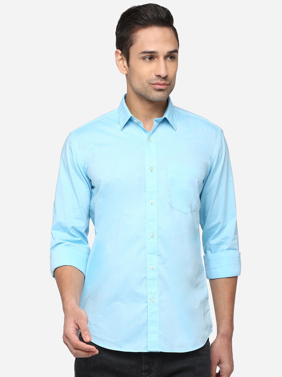 

JADE BLUE Men Blue Classic Slim Fit Pure Cotton Casual Shirt