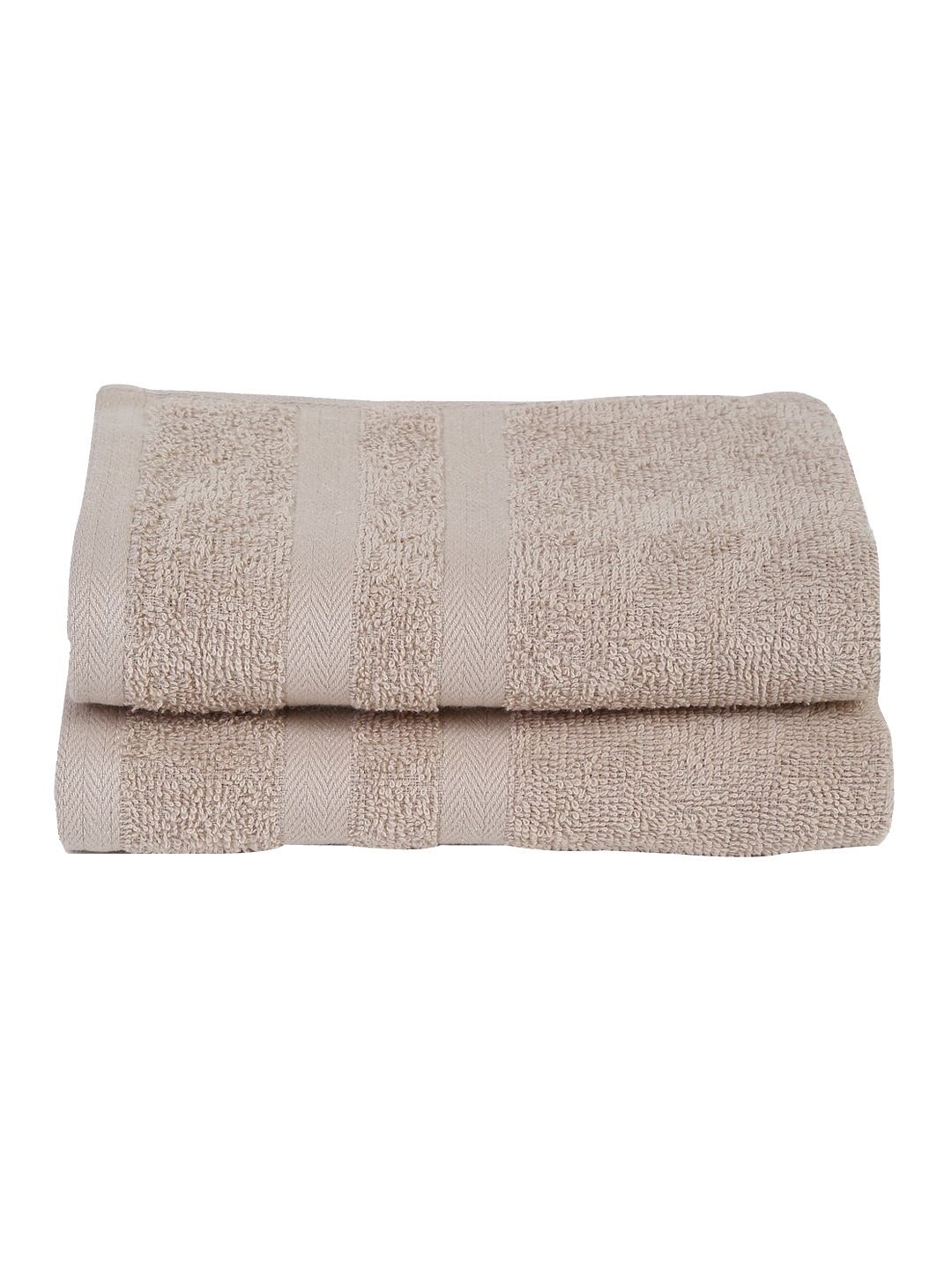 

Cantabil Set Of 2 Cream-Coloured Solid 400 GSM Pure Cotton Hand Towels