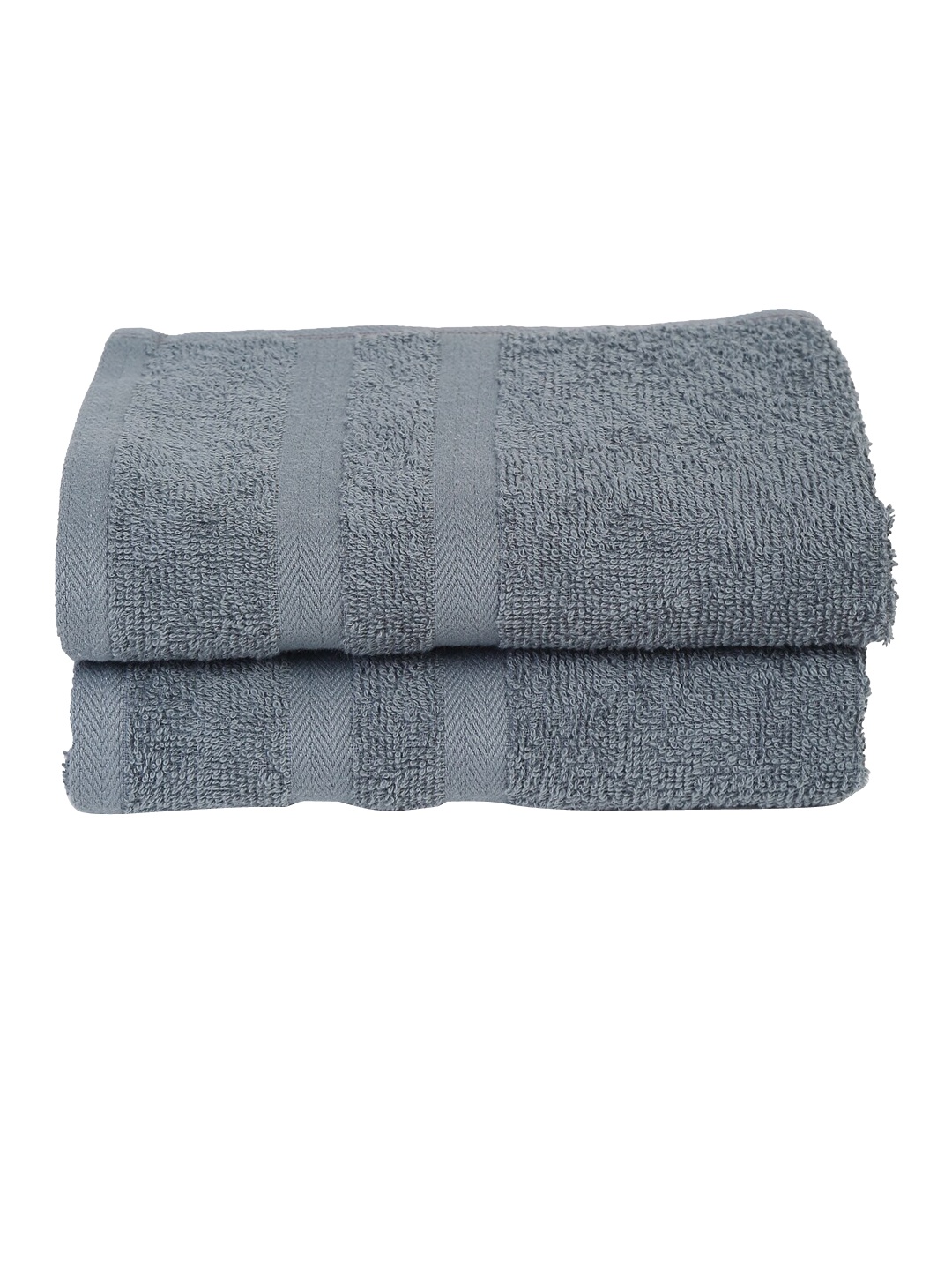 

Cantabil Set Of 2 Solid 400 GSM Pure Cotton Hand Towels, Grey