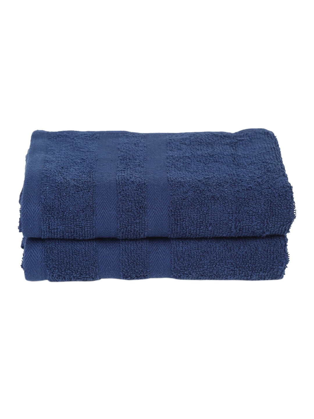 

Cantabil Set Of 2 Solid 400 GSM Pure Cotton Hand Towels, Navy blue