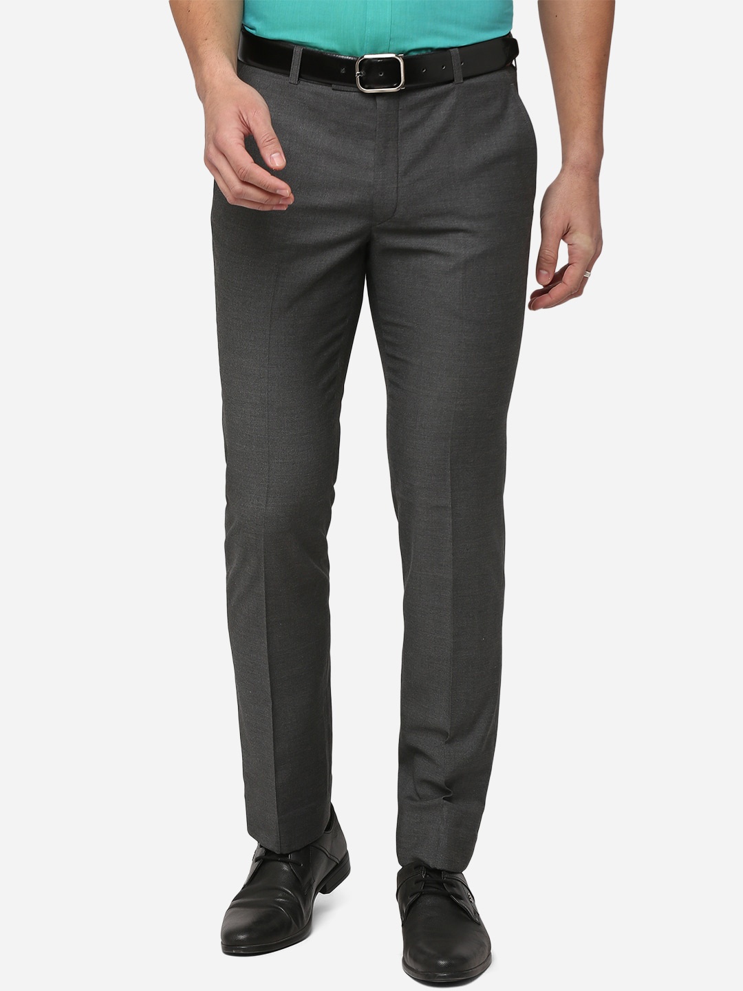 

Greenfibre Men Grey Slim Fit Trousers