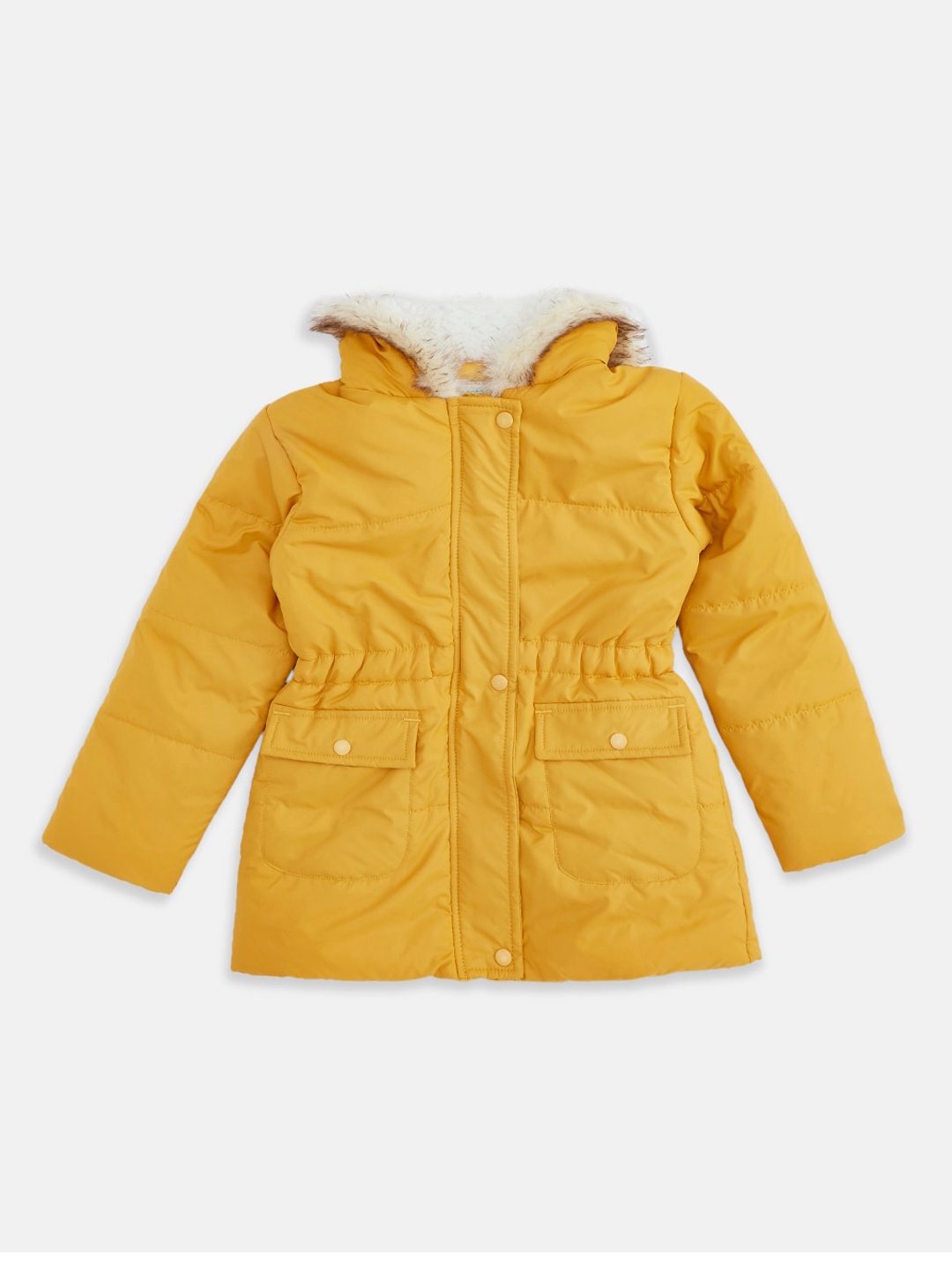 

Pantaloons Junior Girls Mustard Padded Jacket