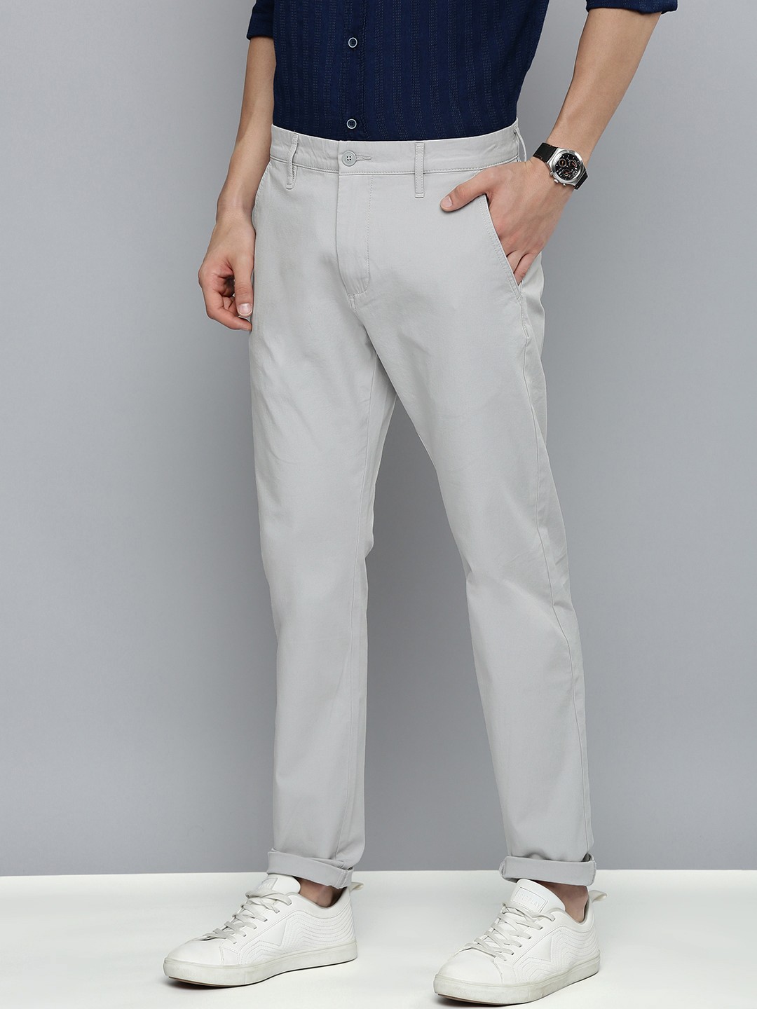 

Levis Men Grey Slim Fit Trousers