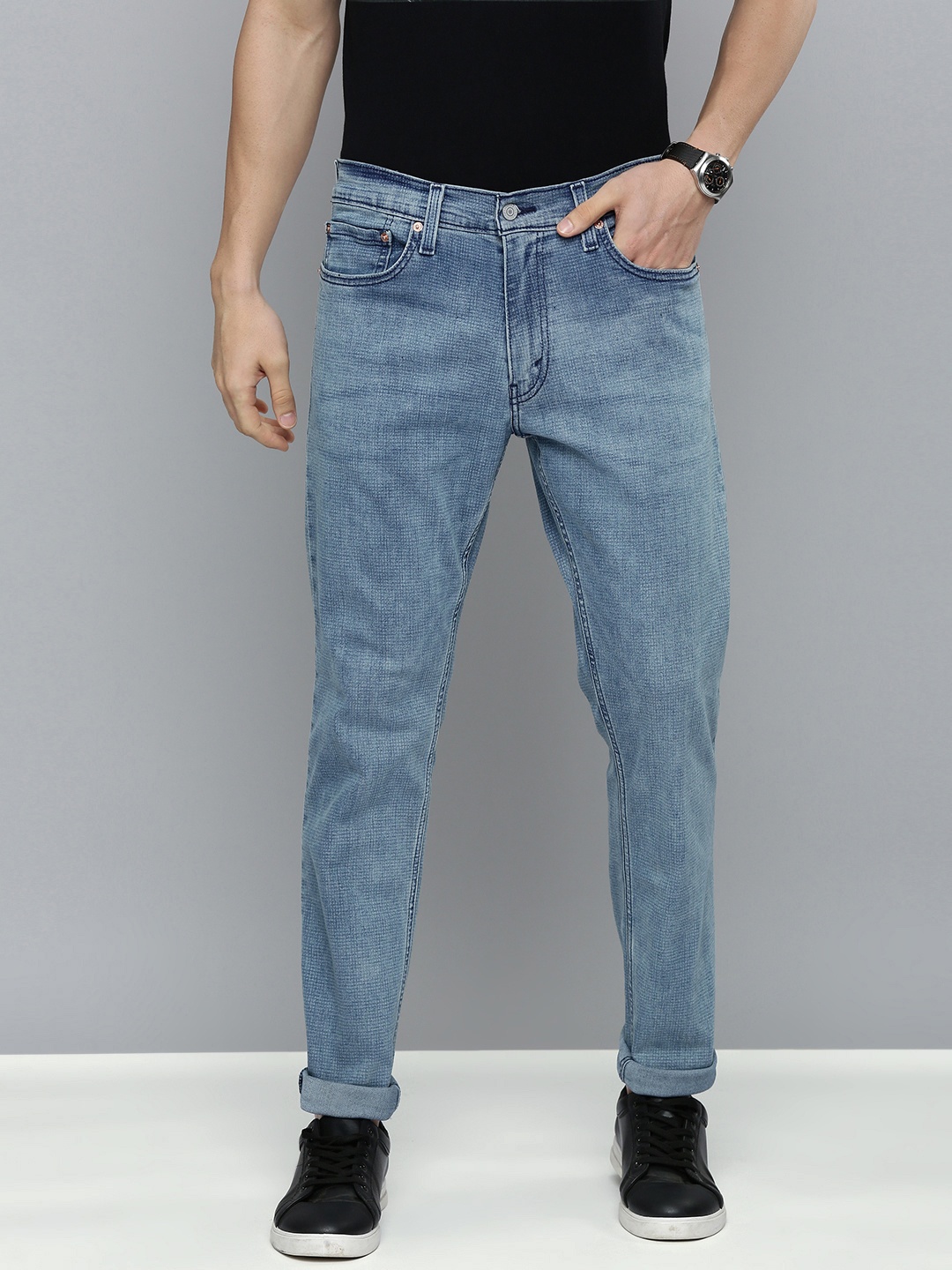 Levis Men Blue Slim Tapered Fit Stretchable Jeans - buy at the price of ...