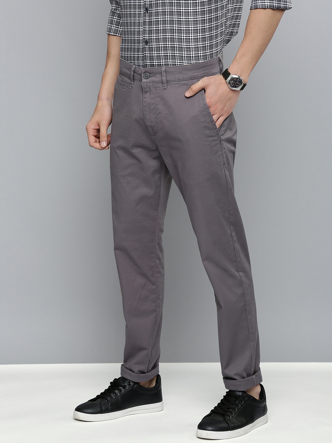 

Levis Men Charcoal Grey 512 Slim Fit Chinos