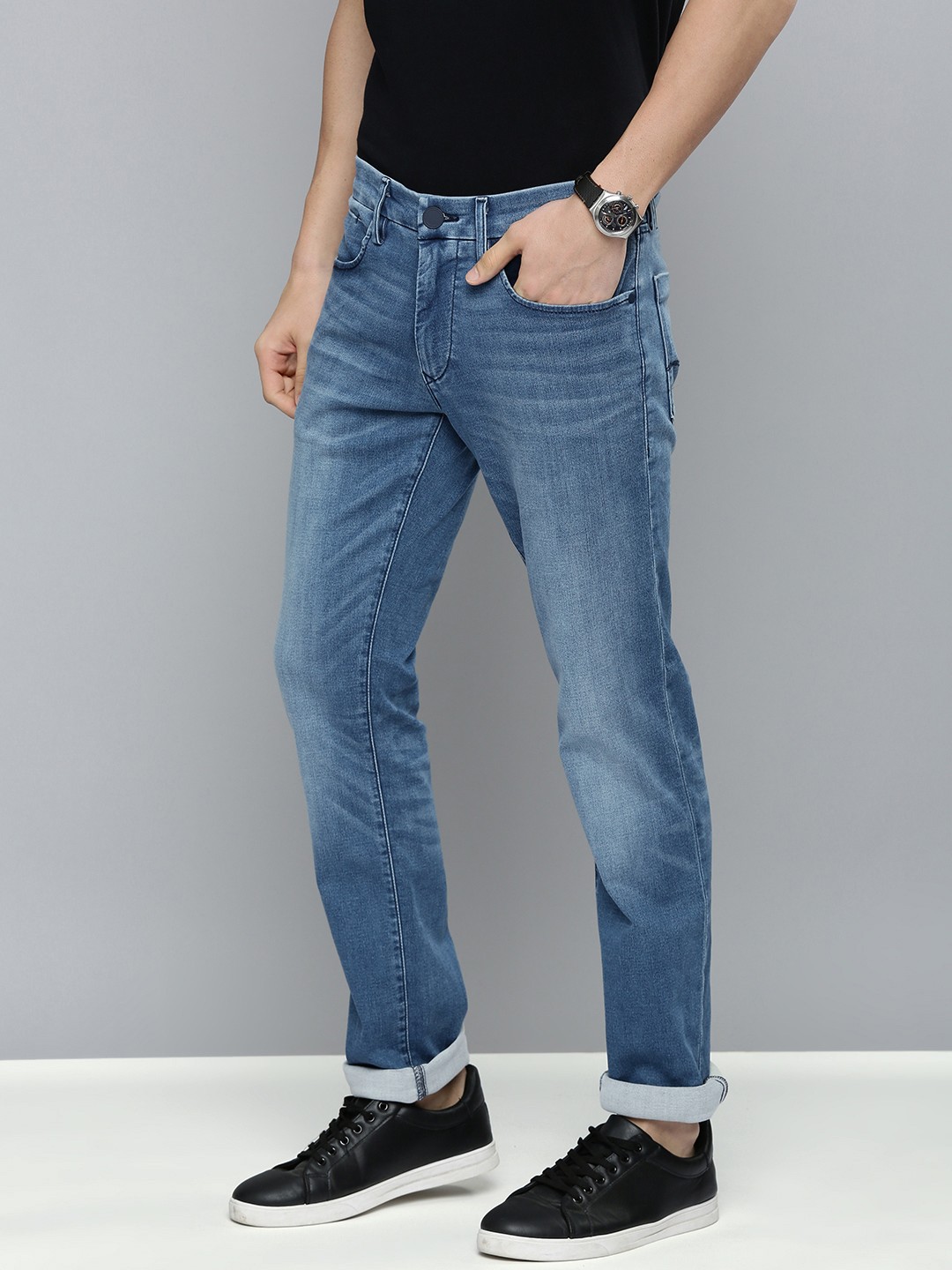 

Levis Men Blue Skinny Fit Heavy Fade Stretchable Jeans