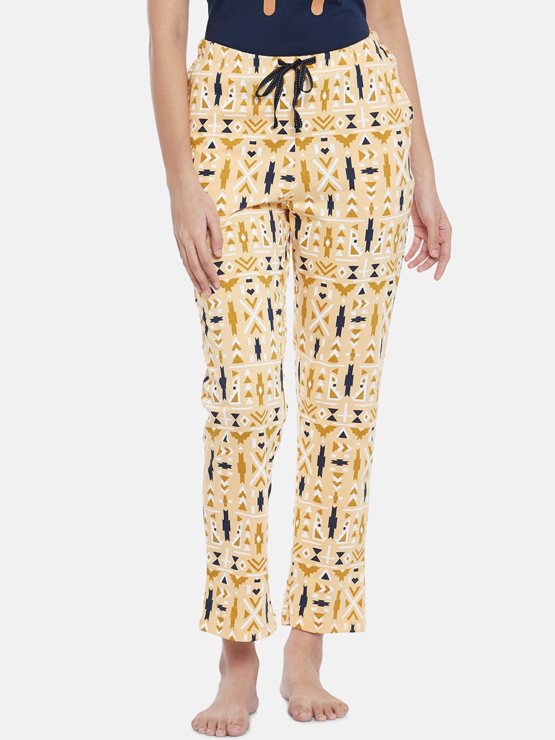 

Dreamz by Pantaloons Women Brown Cotton Printed Lounge Pants
