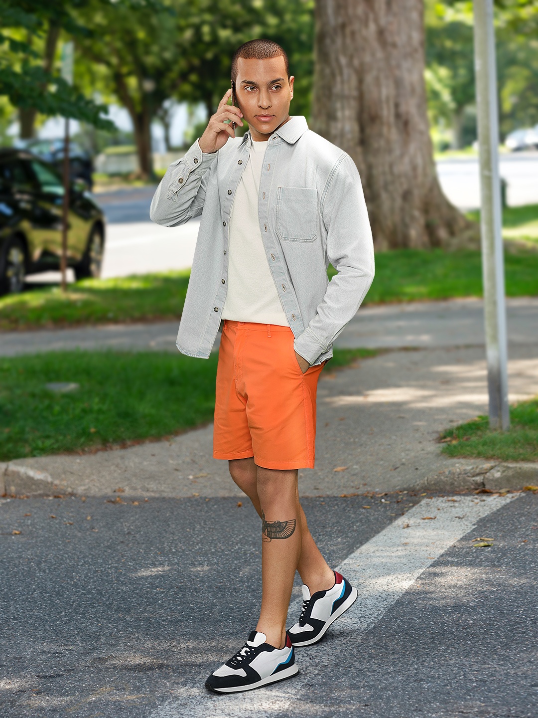 

Levis Men Orange Chino Shorts