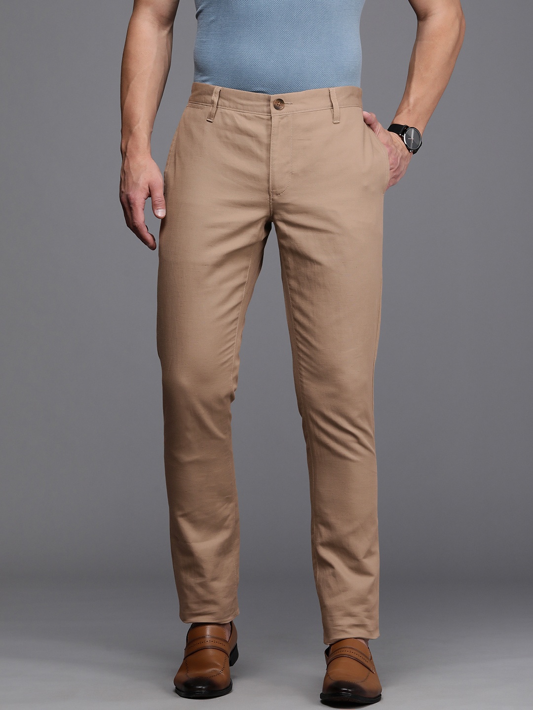 

SUITLTD Men Brown Slim Fit Chinos Trousers