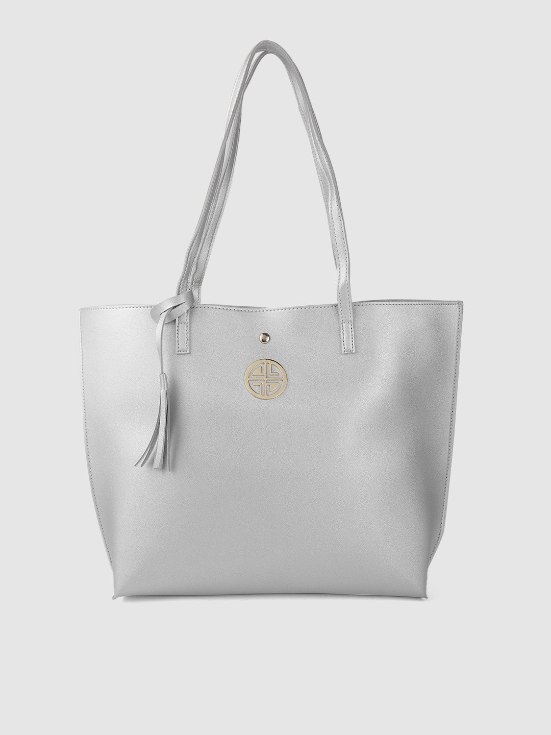 

Carlton London Silver-Toned Shopper Shoulder Bag