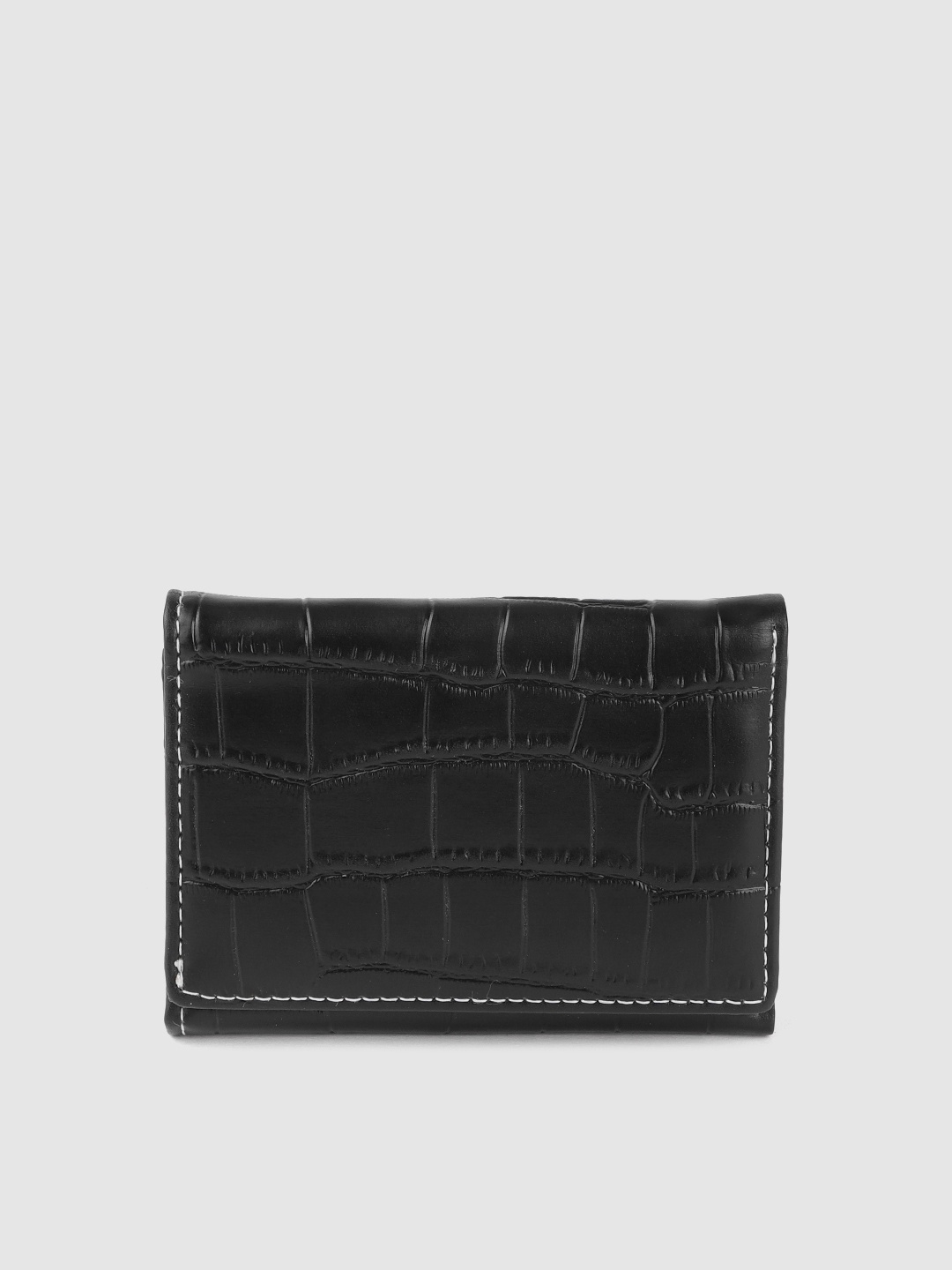 

Carlton London Black Textured Purse Clutch