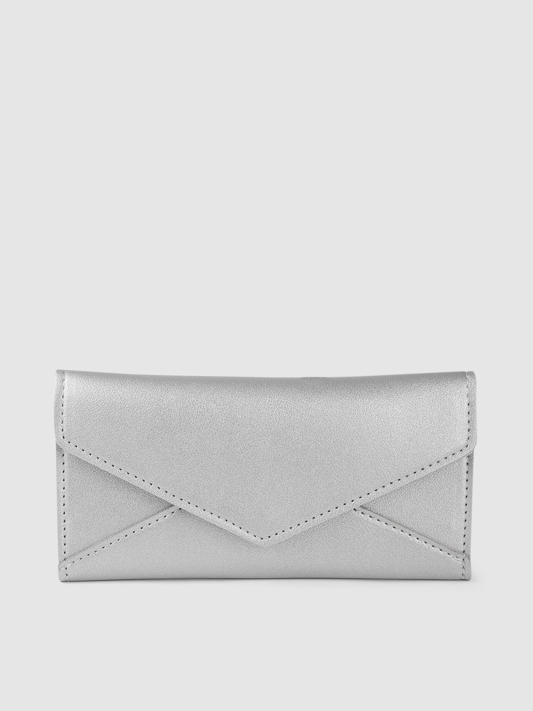 

Carlton London Silver-Toned Textured Purse Clutch